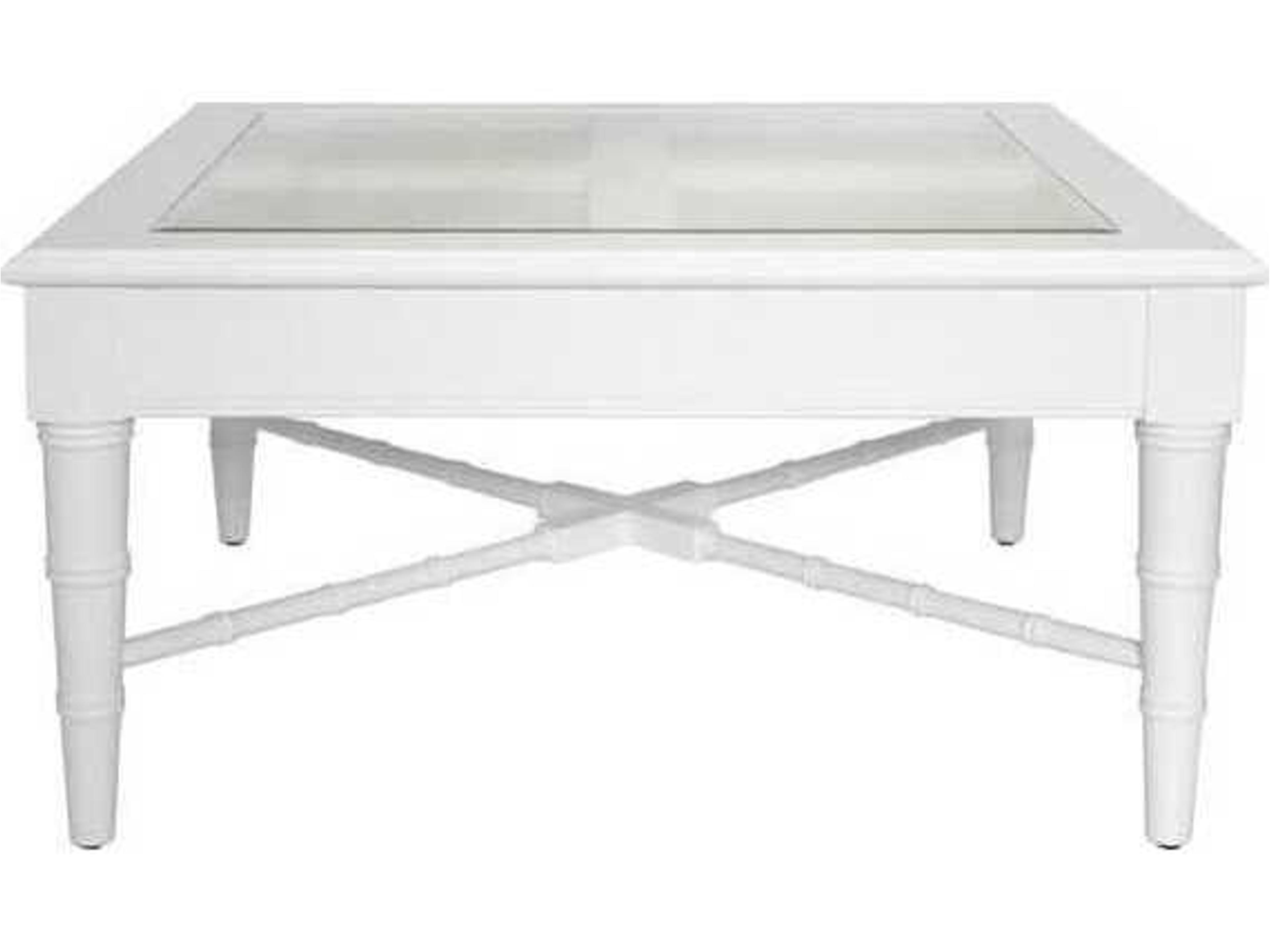 Worlds Away Square Glass Coffee Table