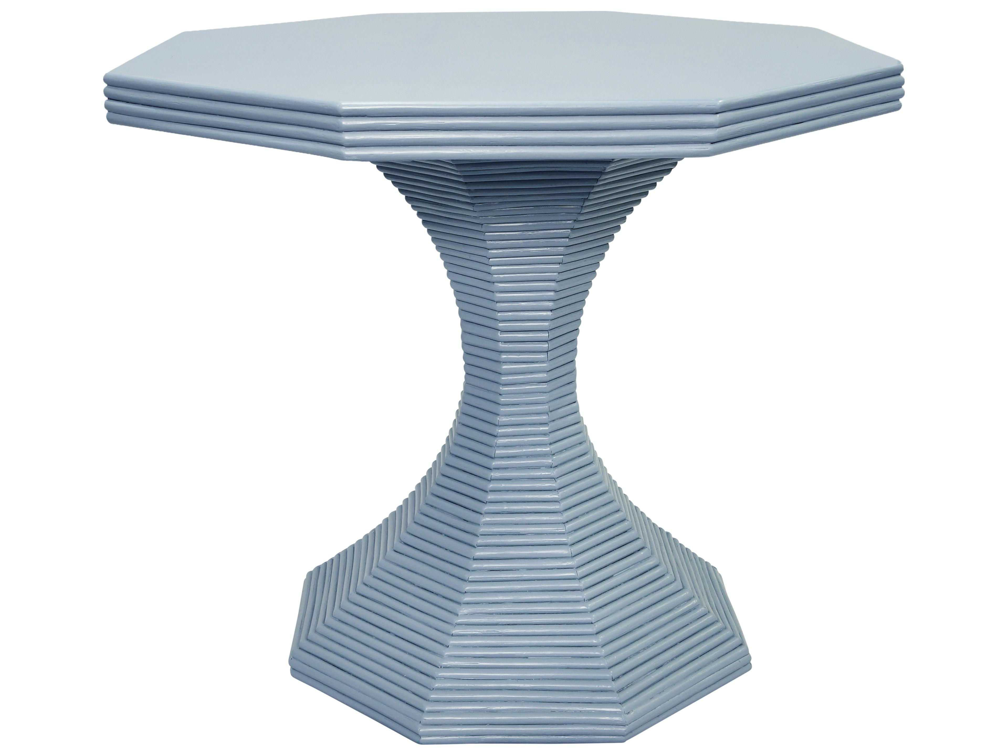 Worlds Away Octagon Wood End Table