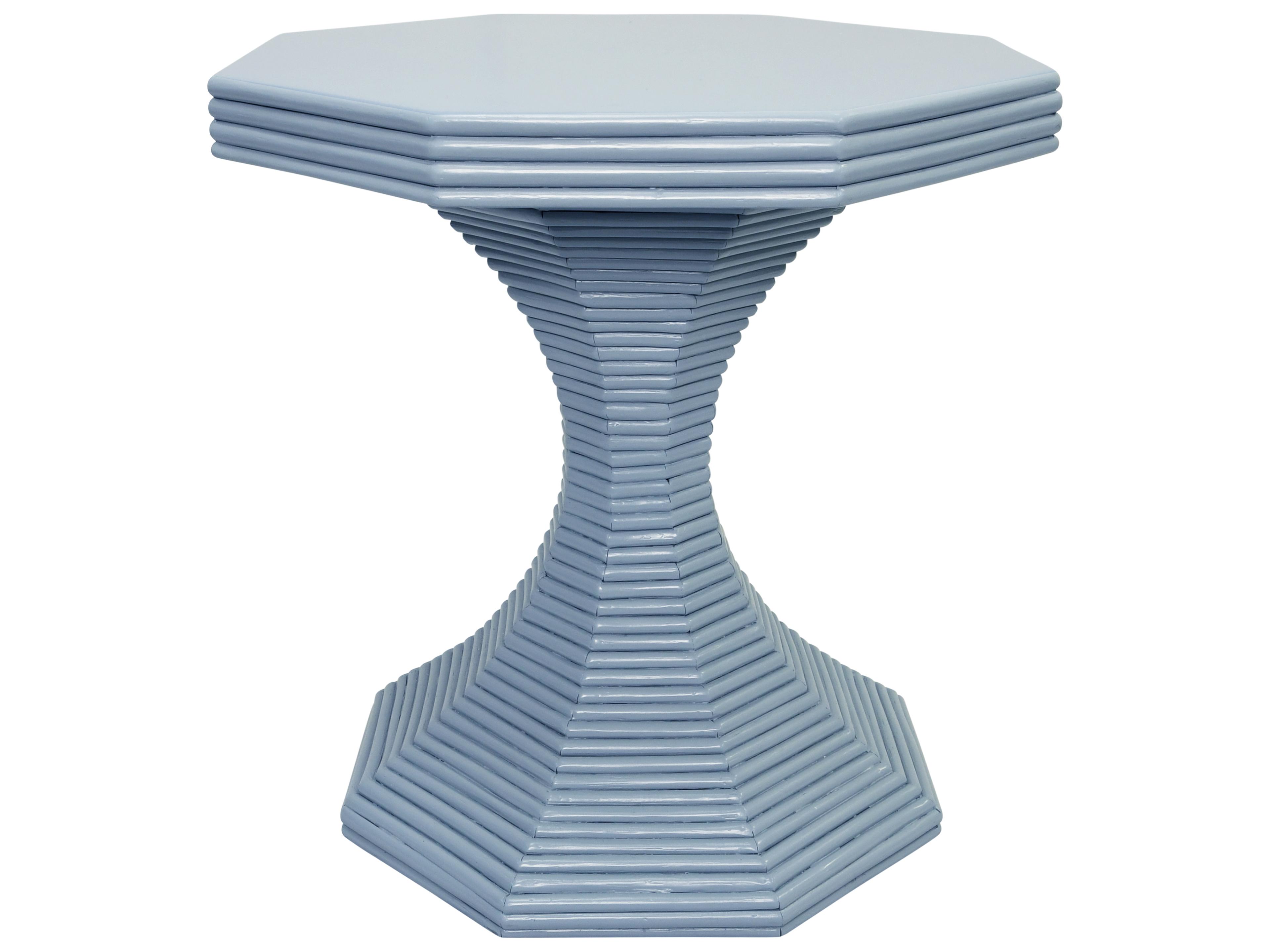 Worlds Away Octagon Wood End Table