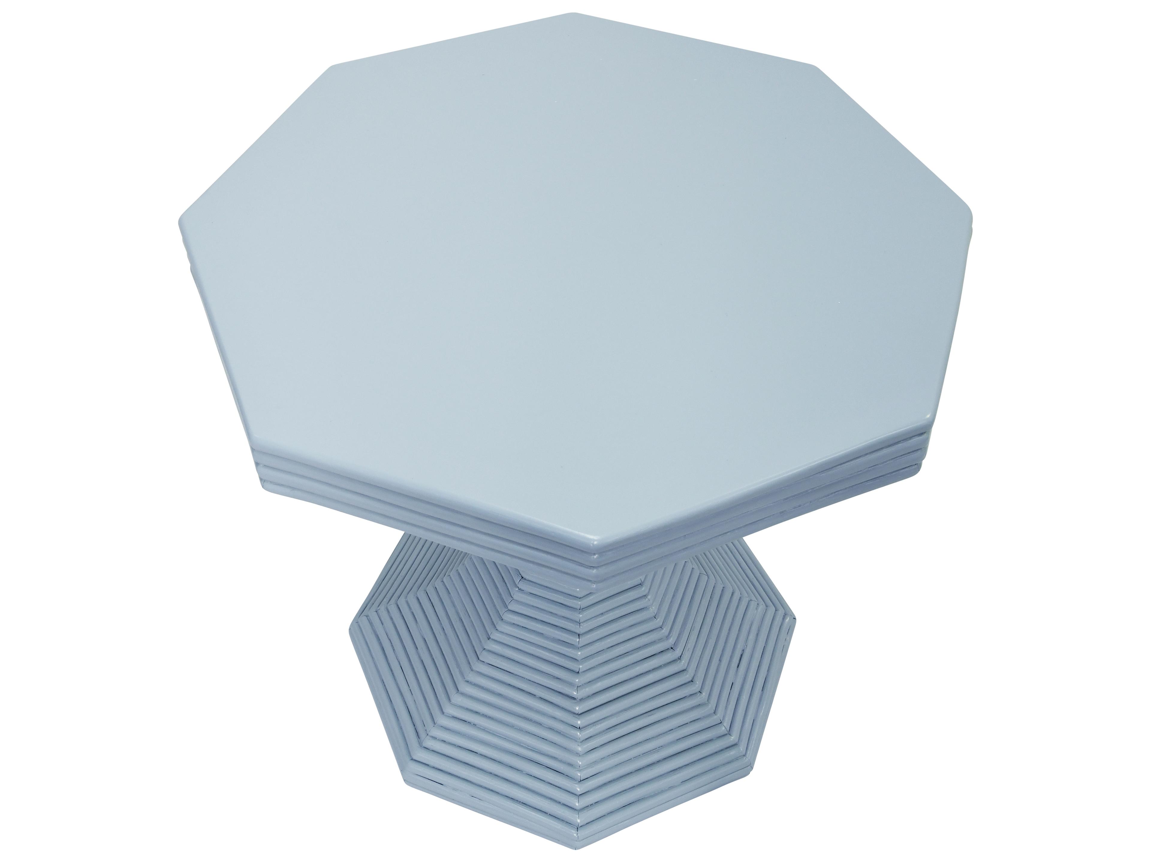 Worlds Away Octagon Wood End Table