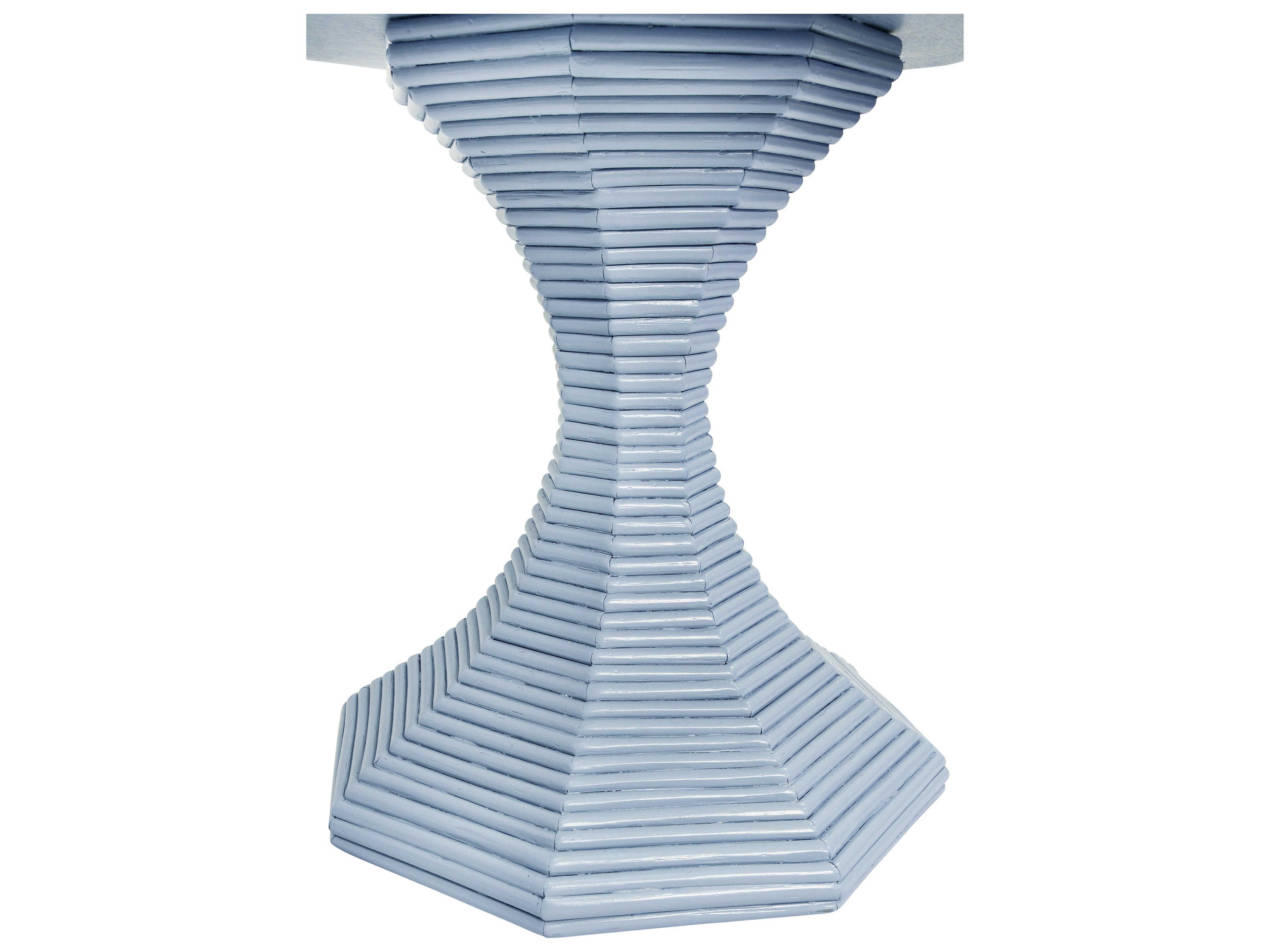 Worlds Away Octagon Wood End Table