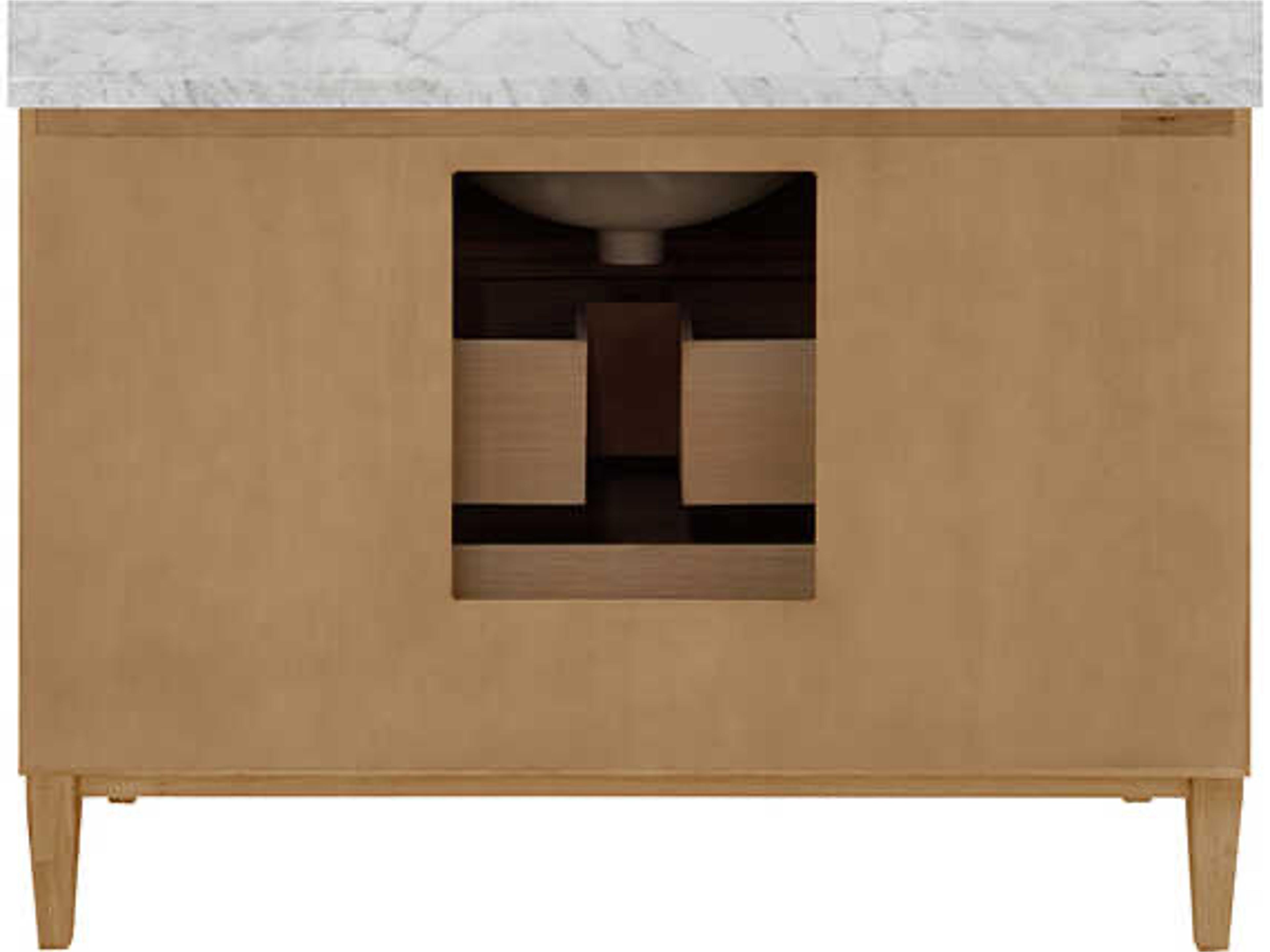 Worlds Away Odin Brown Vanity With White Marble Top Porcelain Sink