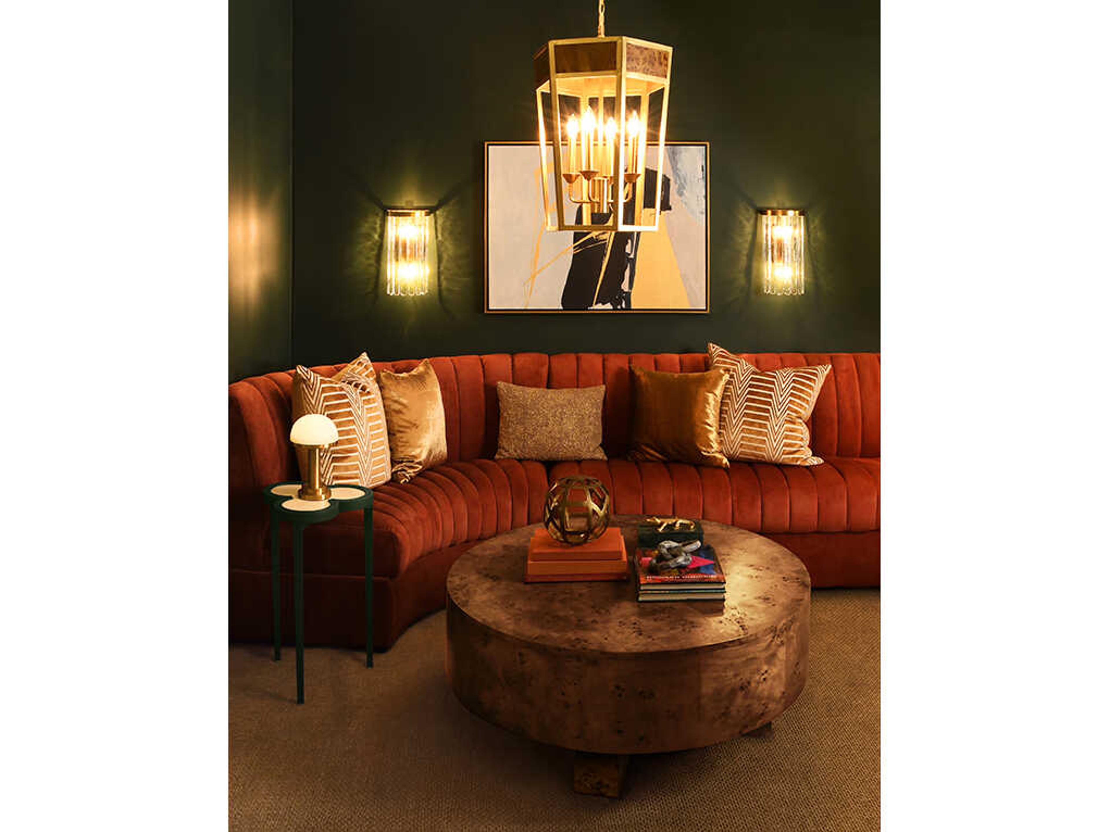 Worlds Away Oslo Round Wood Dark Brown Coffee Table