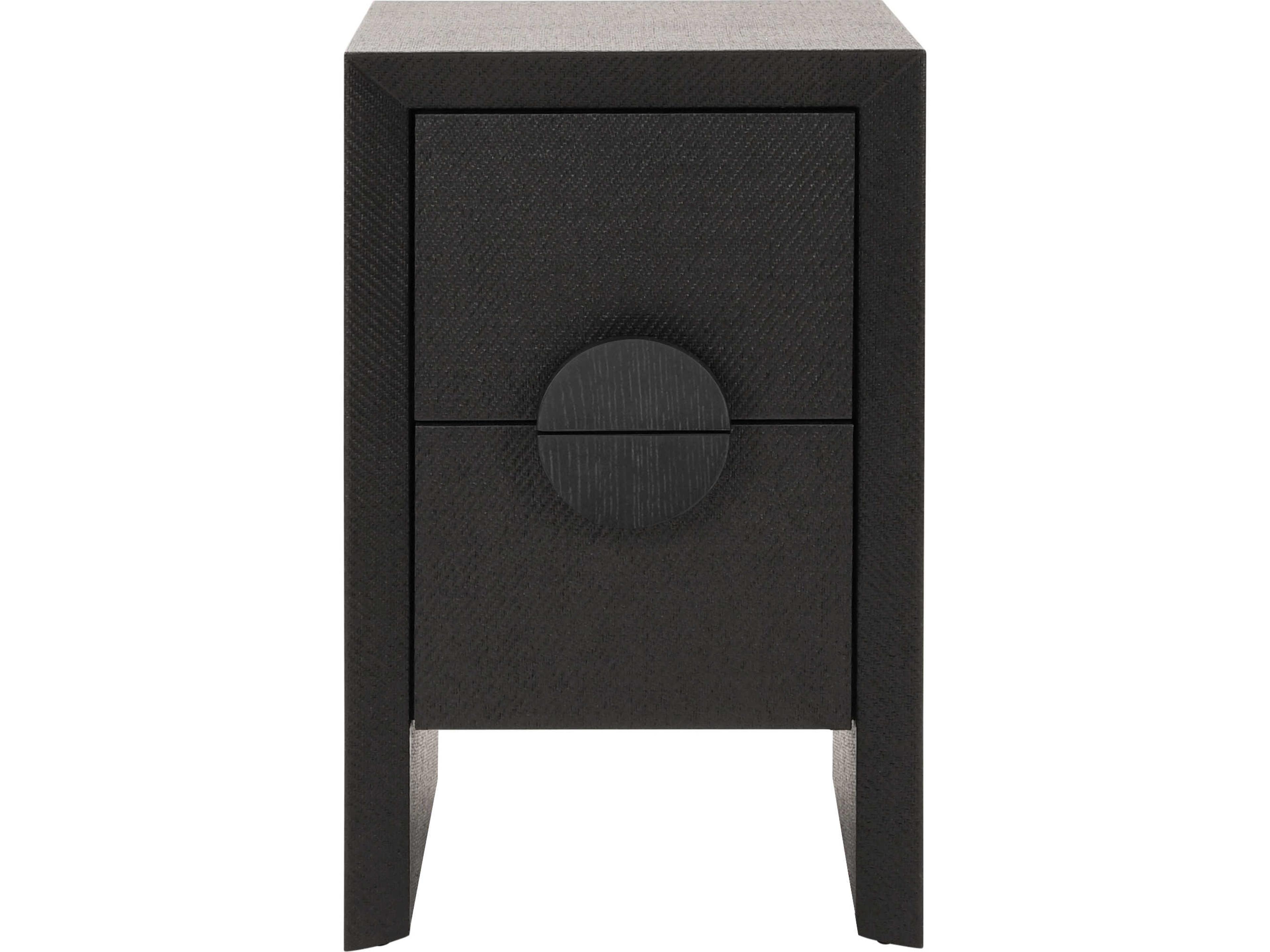 Worlds Away Parker Rectangular Wood Black End Table