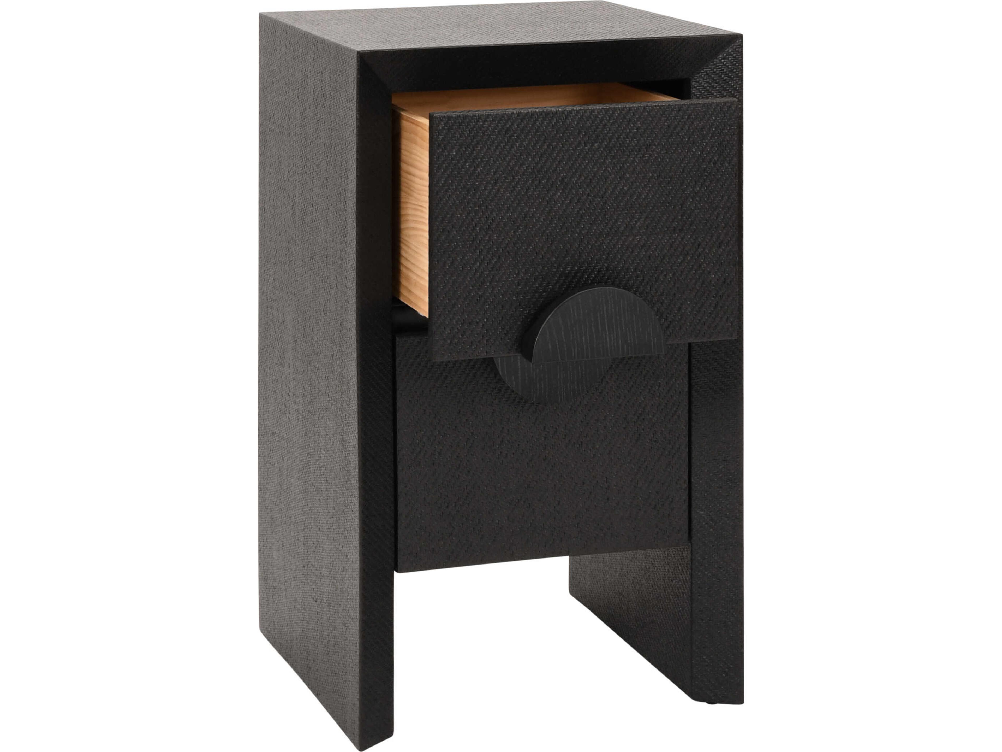 Worlds Away Parker Rectangular Wood Black End Table