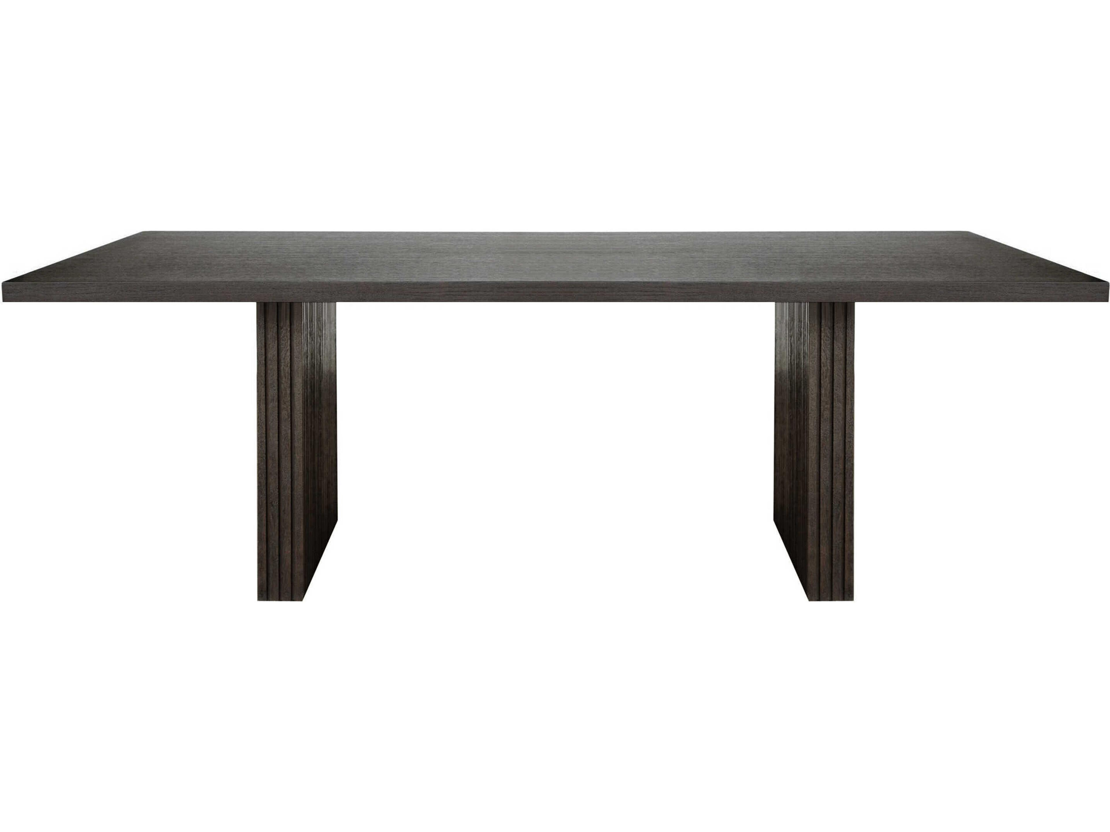 Worlds Away Rectangular Wood Dark Espresso Oak Dining Table