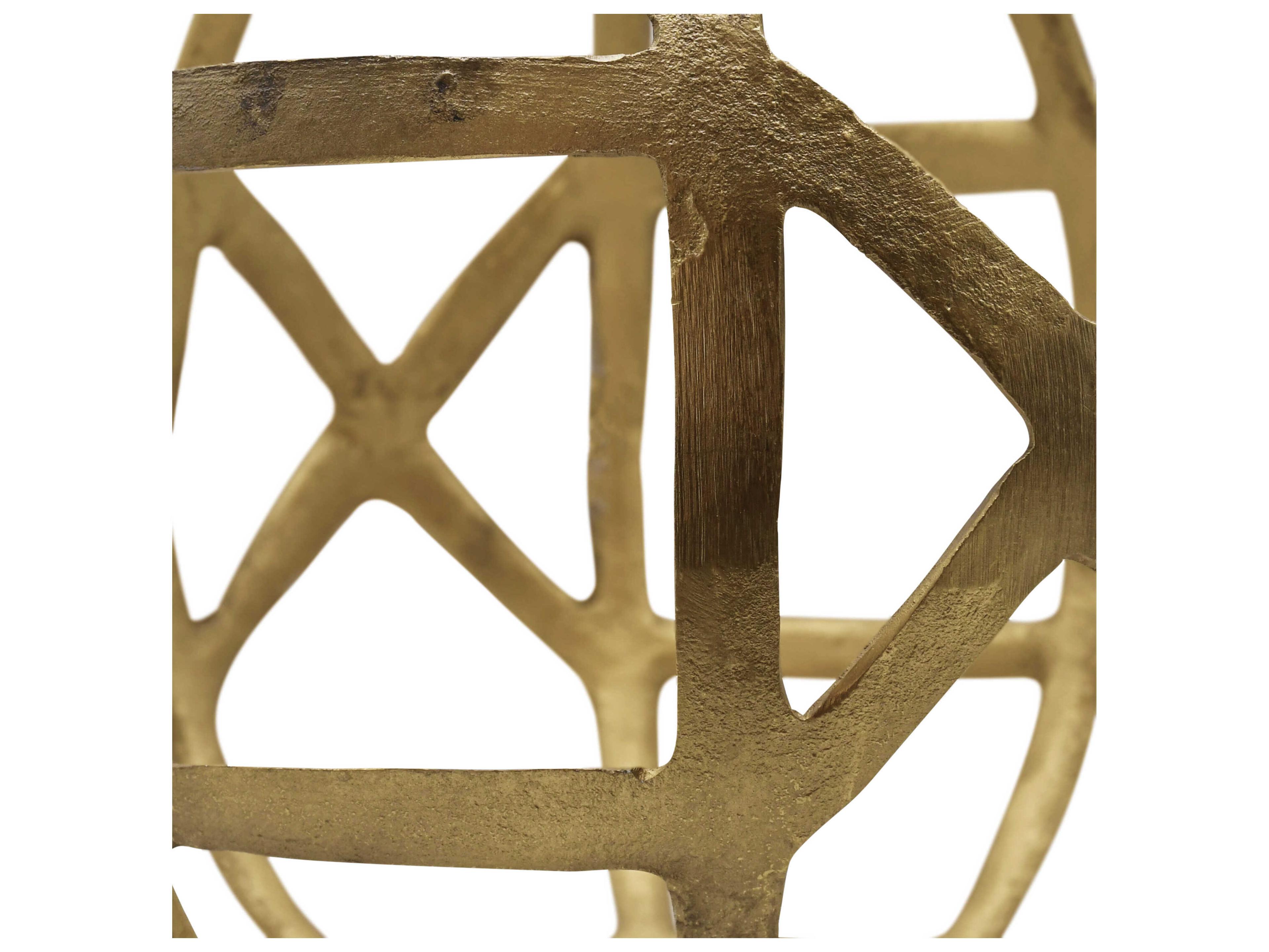 Worlds Away Textured Brass Large Round Metal Ball