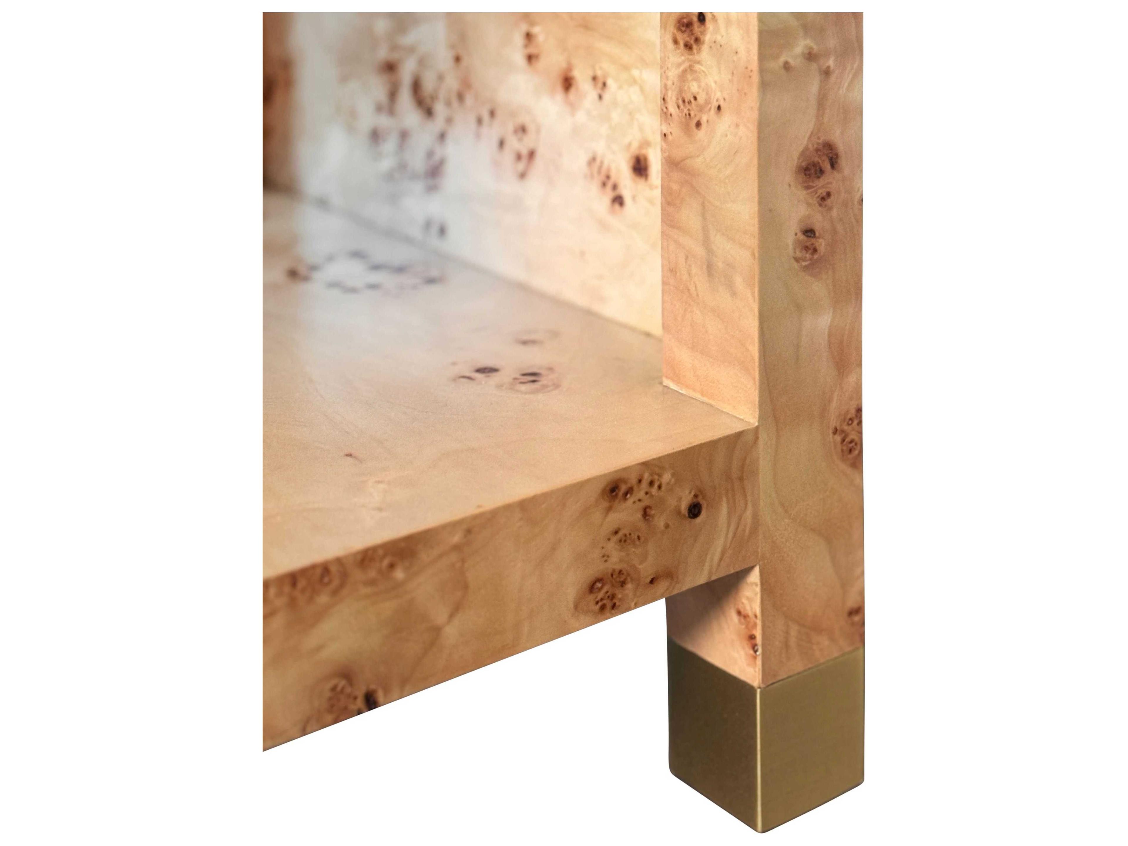 Worlds Away Rectangular Wood End Table