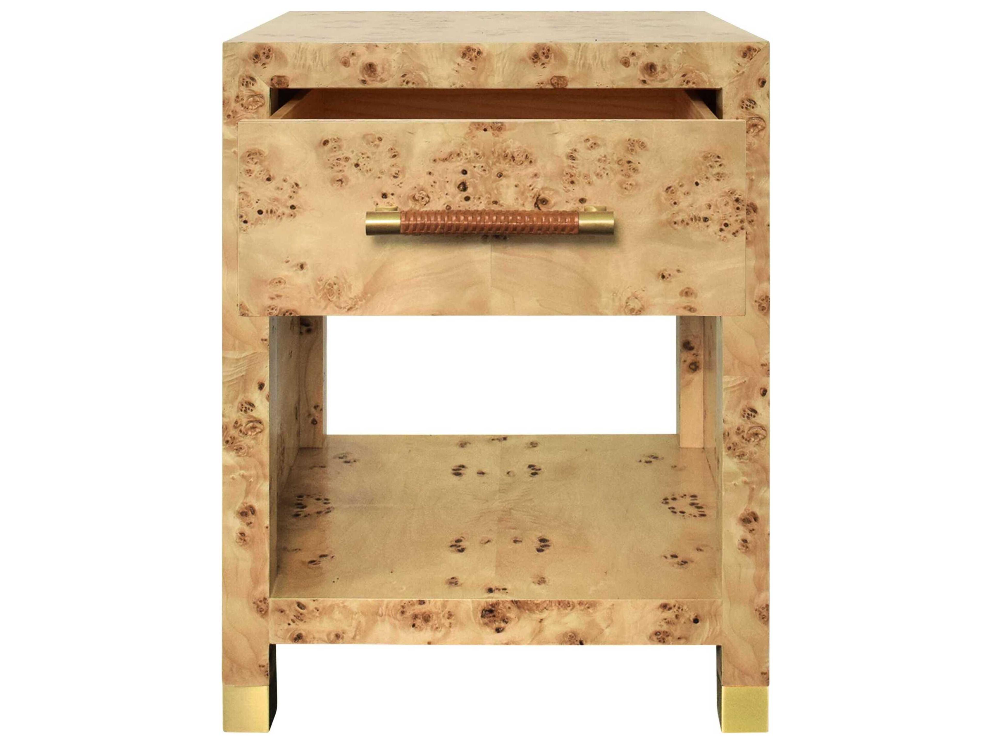 Worlds Away Rectangular Wood End Table