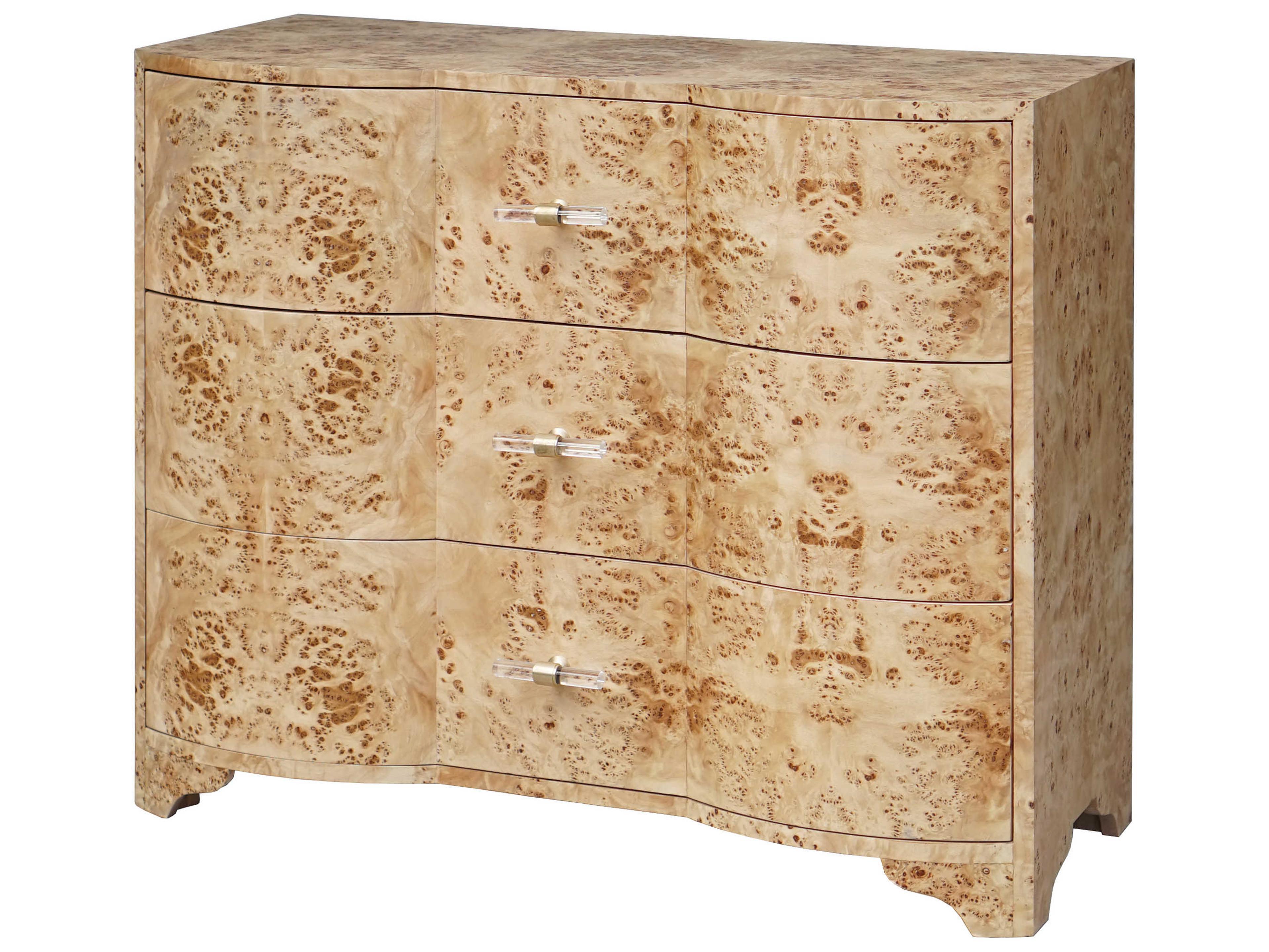 3-Drawers Brown Dresser