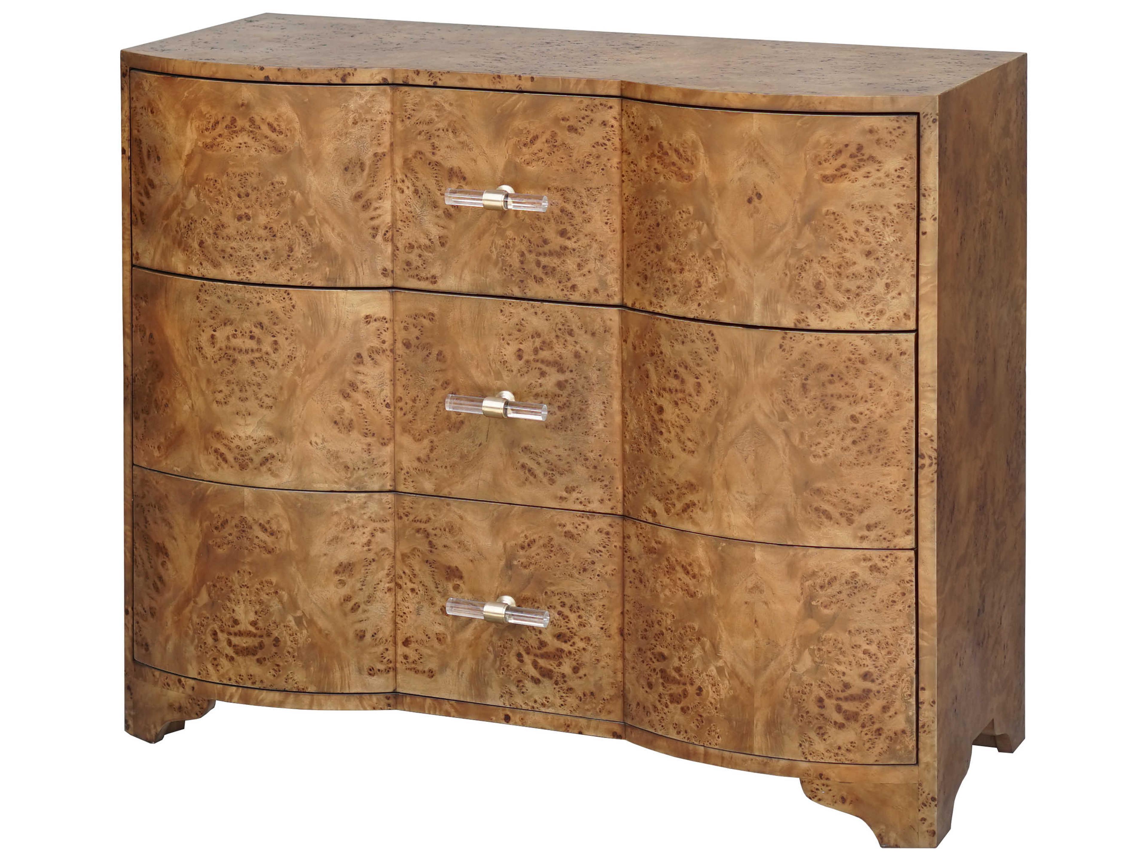 3-Drawers Brown Dresser