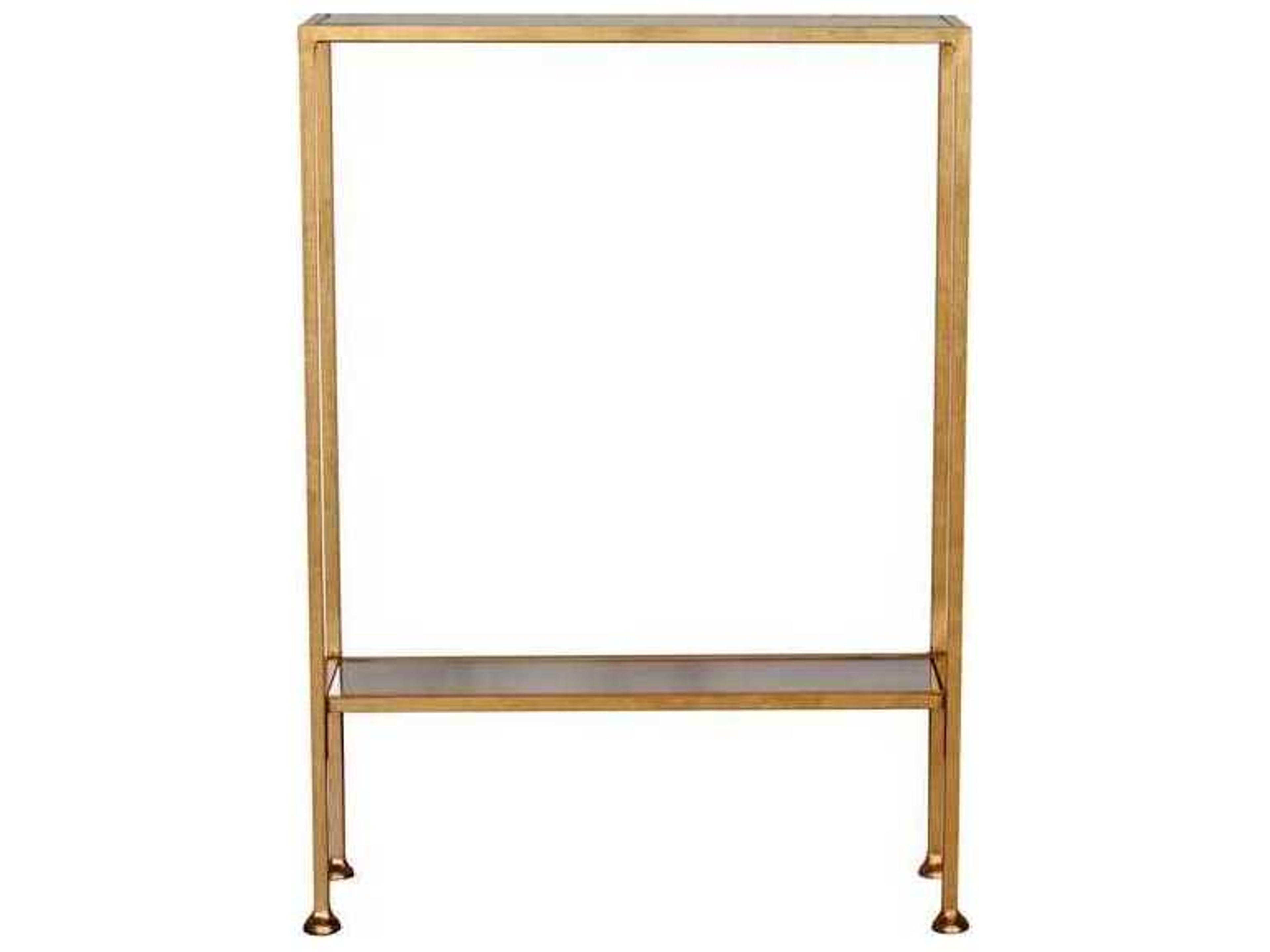 Worlds Away Rectangular Mirror Console Table
