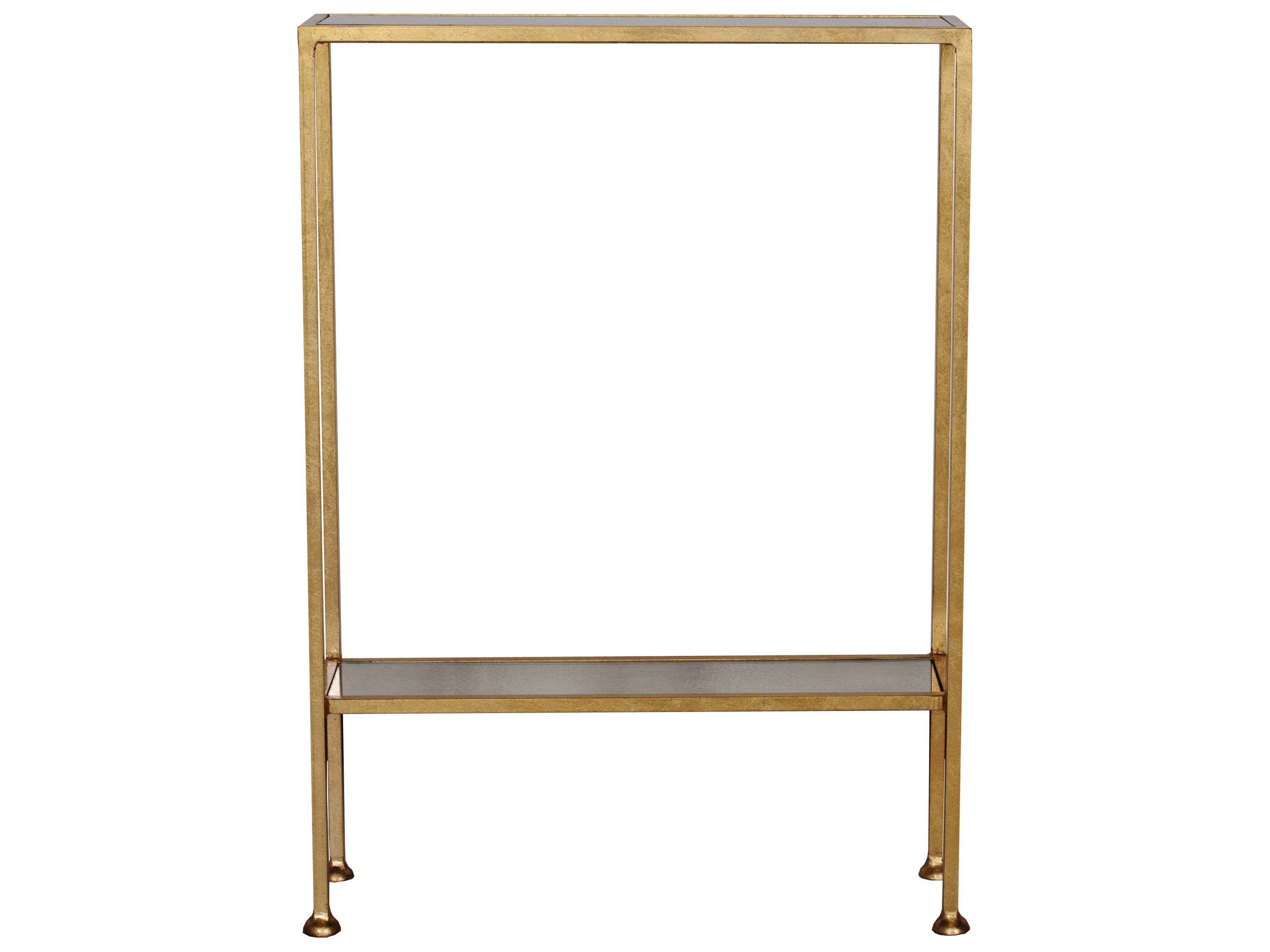Worlds Away Rectangular Mirror Console Table