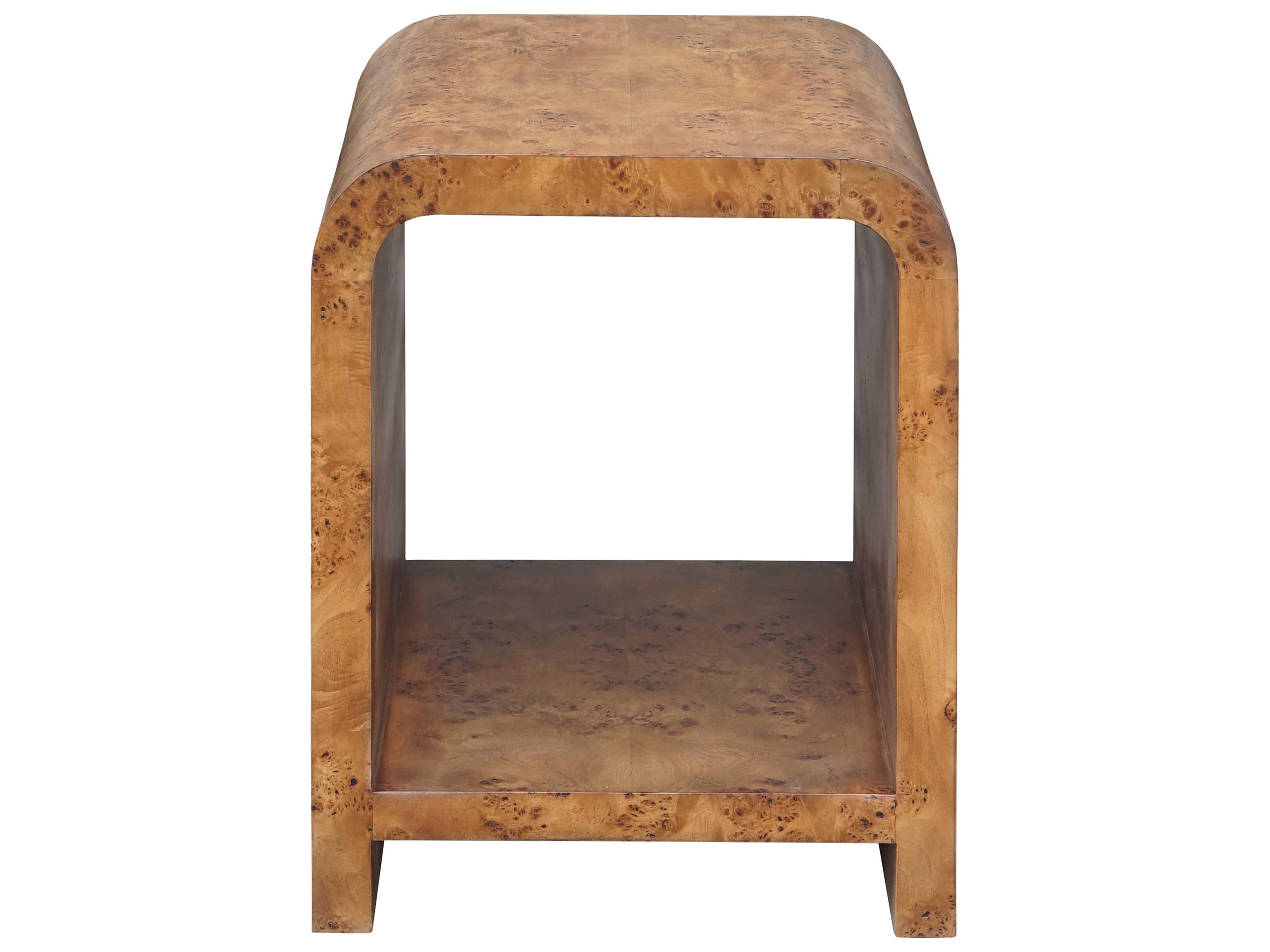 Worlds Away Square Wood End Table