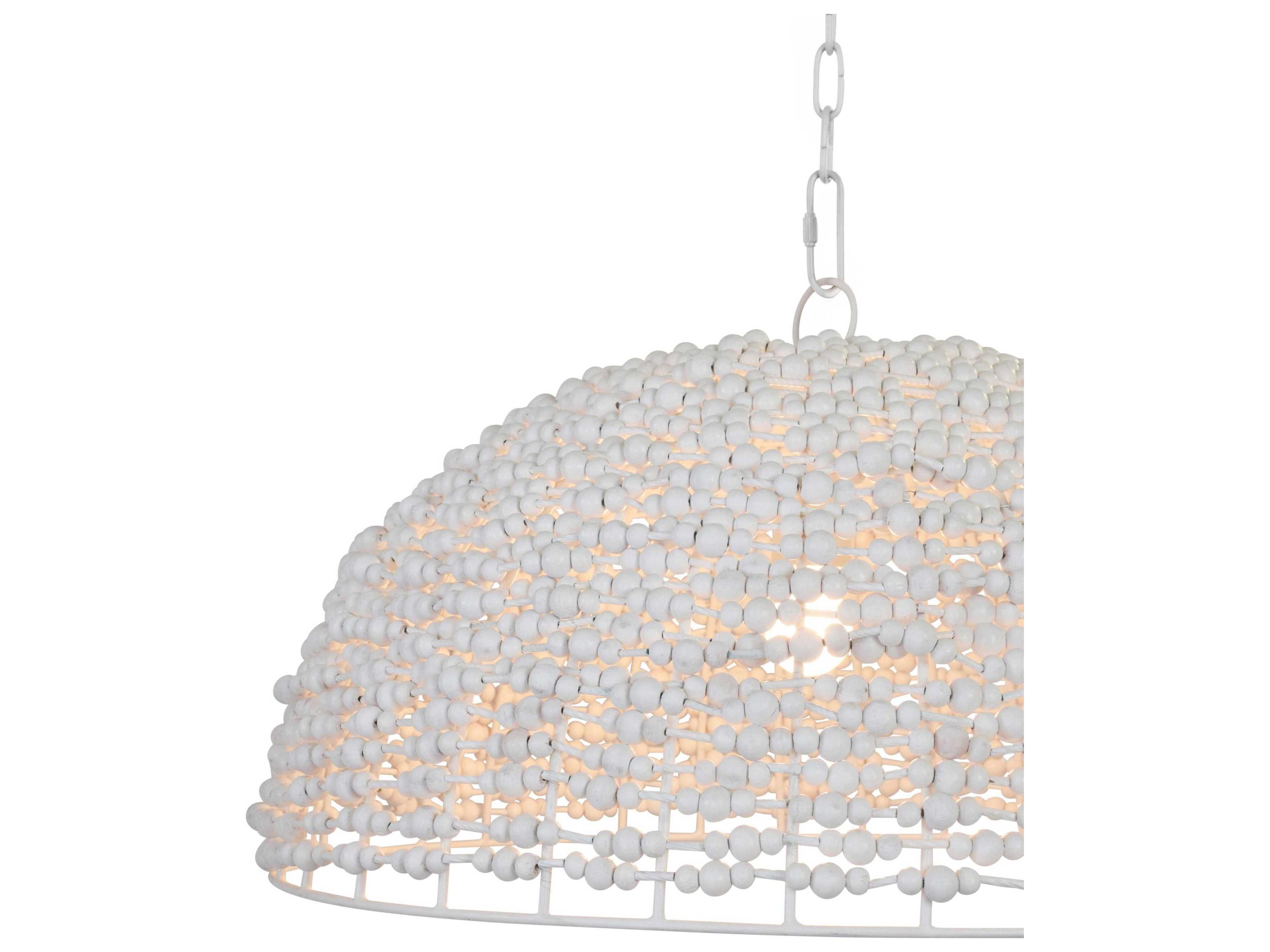 Worlds Away White Dome Pendant