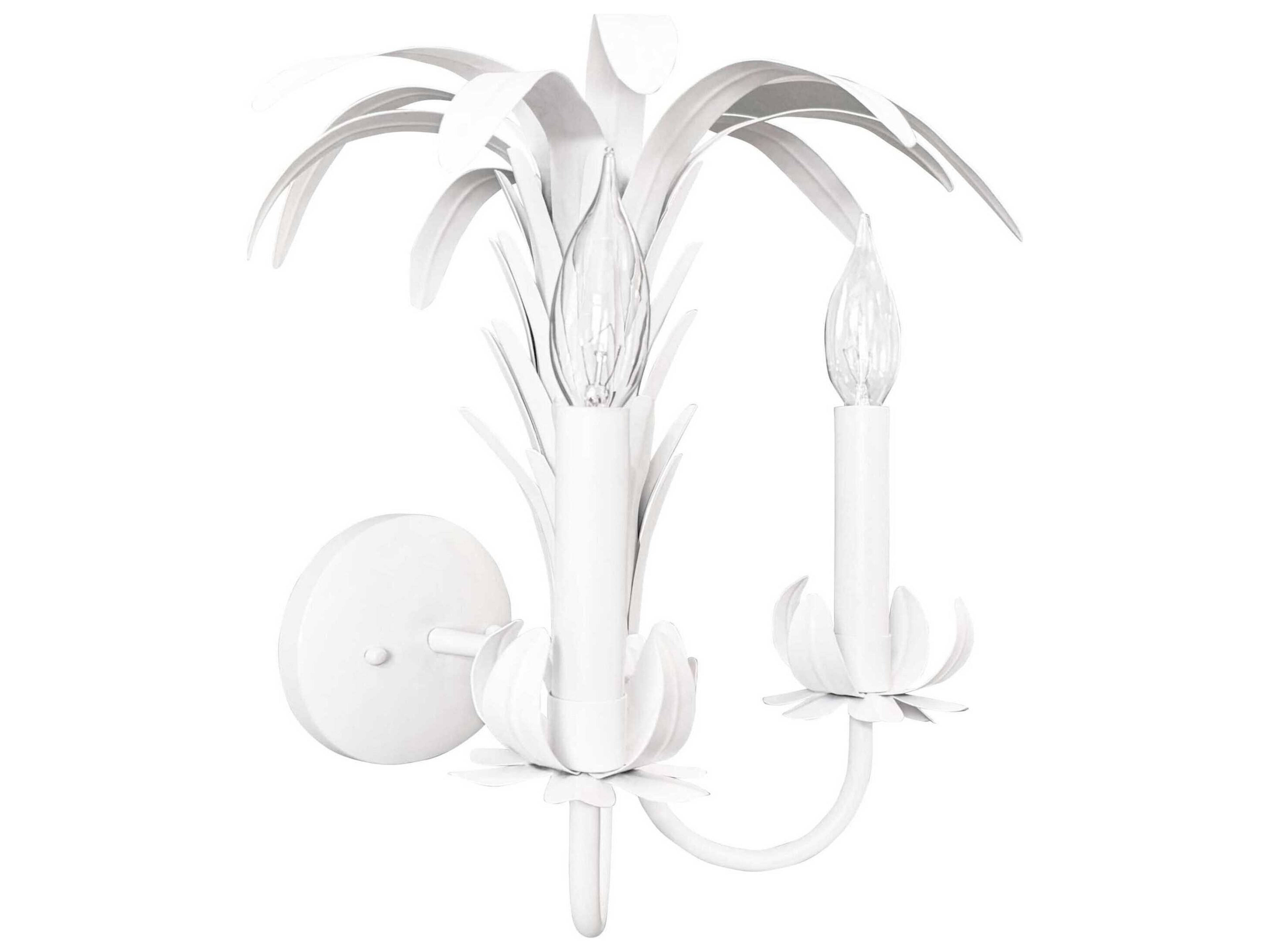 Worlds Away White Wall Sconce