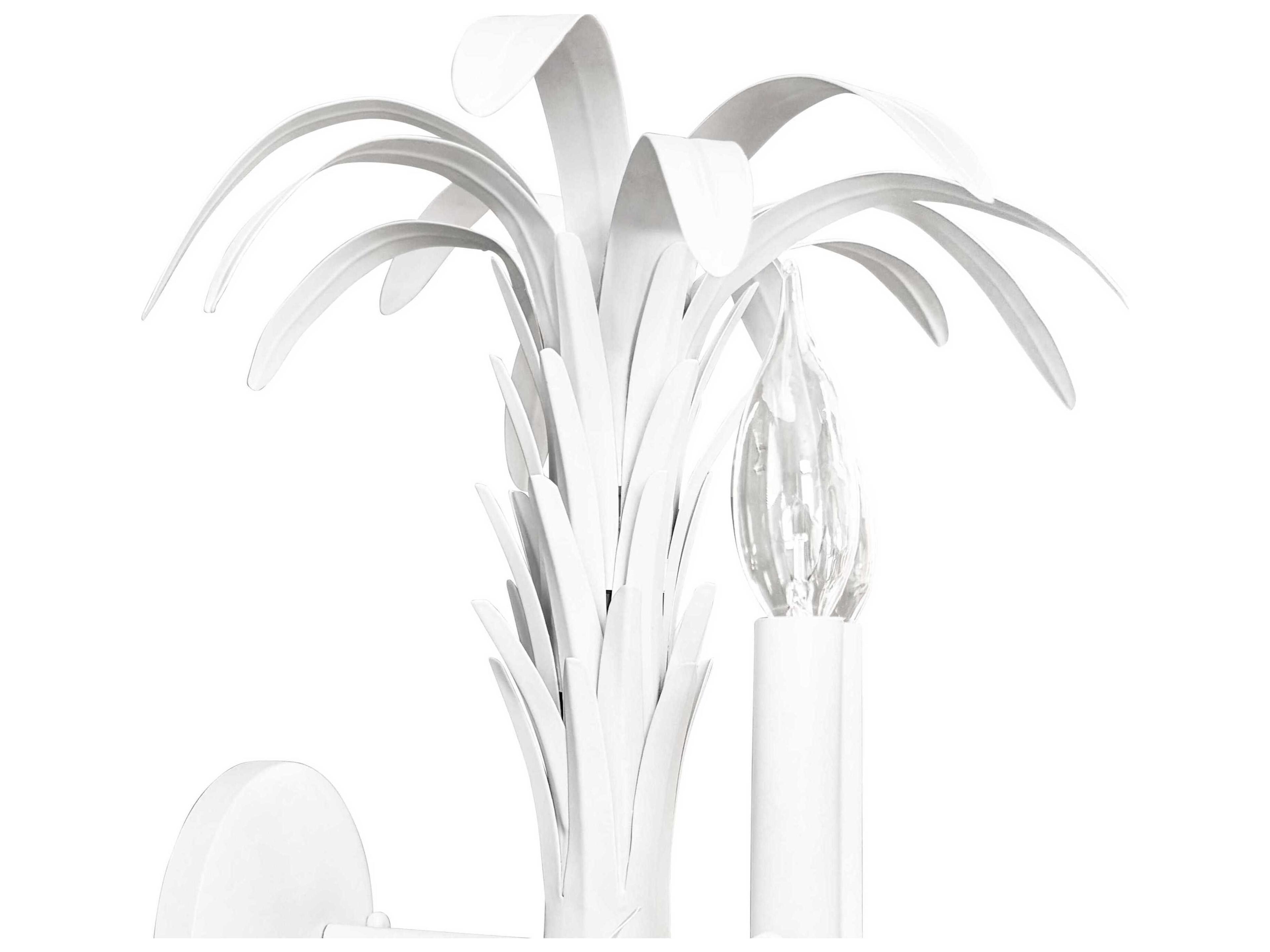 Worlds Away White Wall Sconce