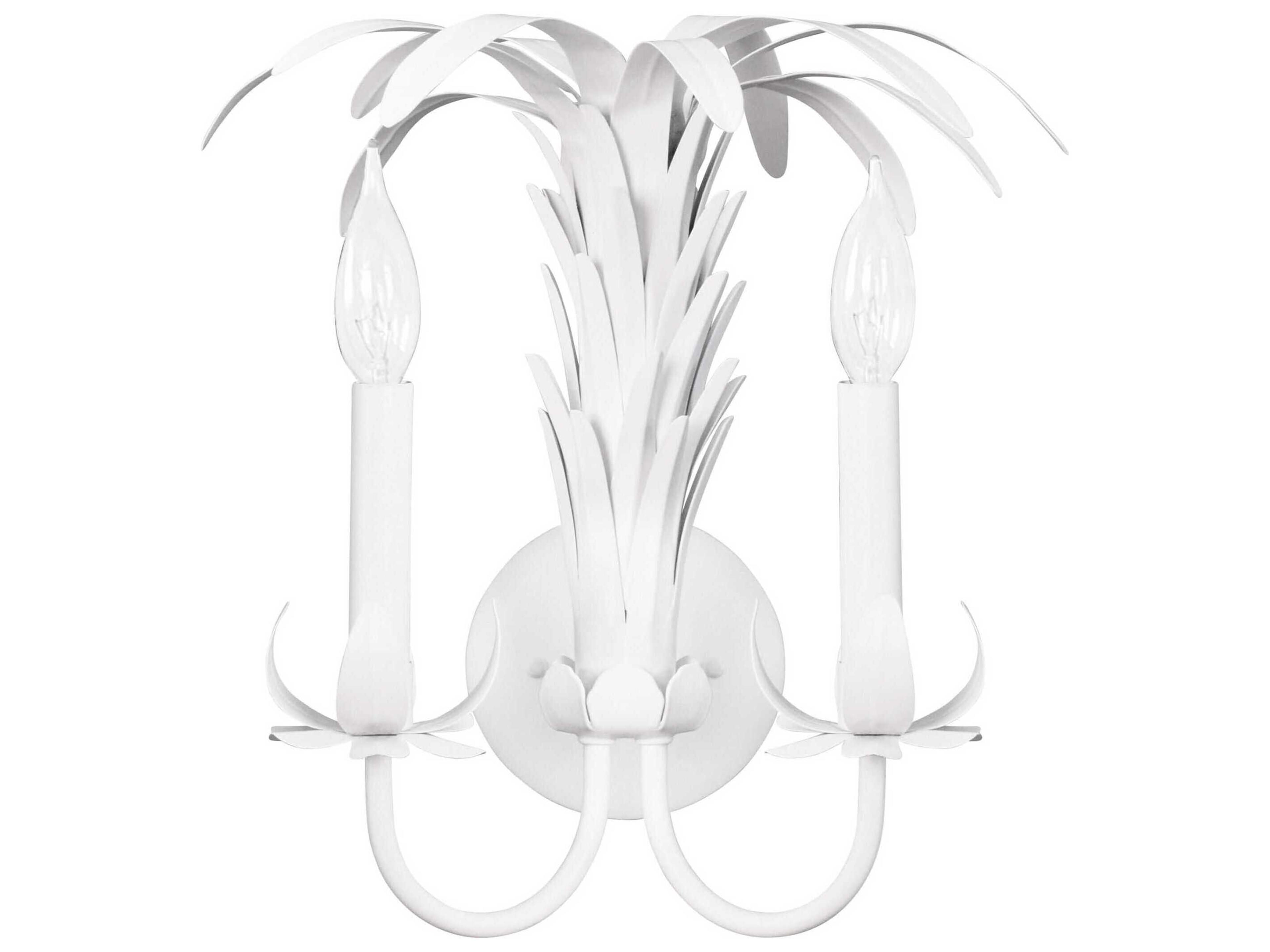 Worlds Away White Wall Sconce