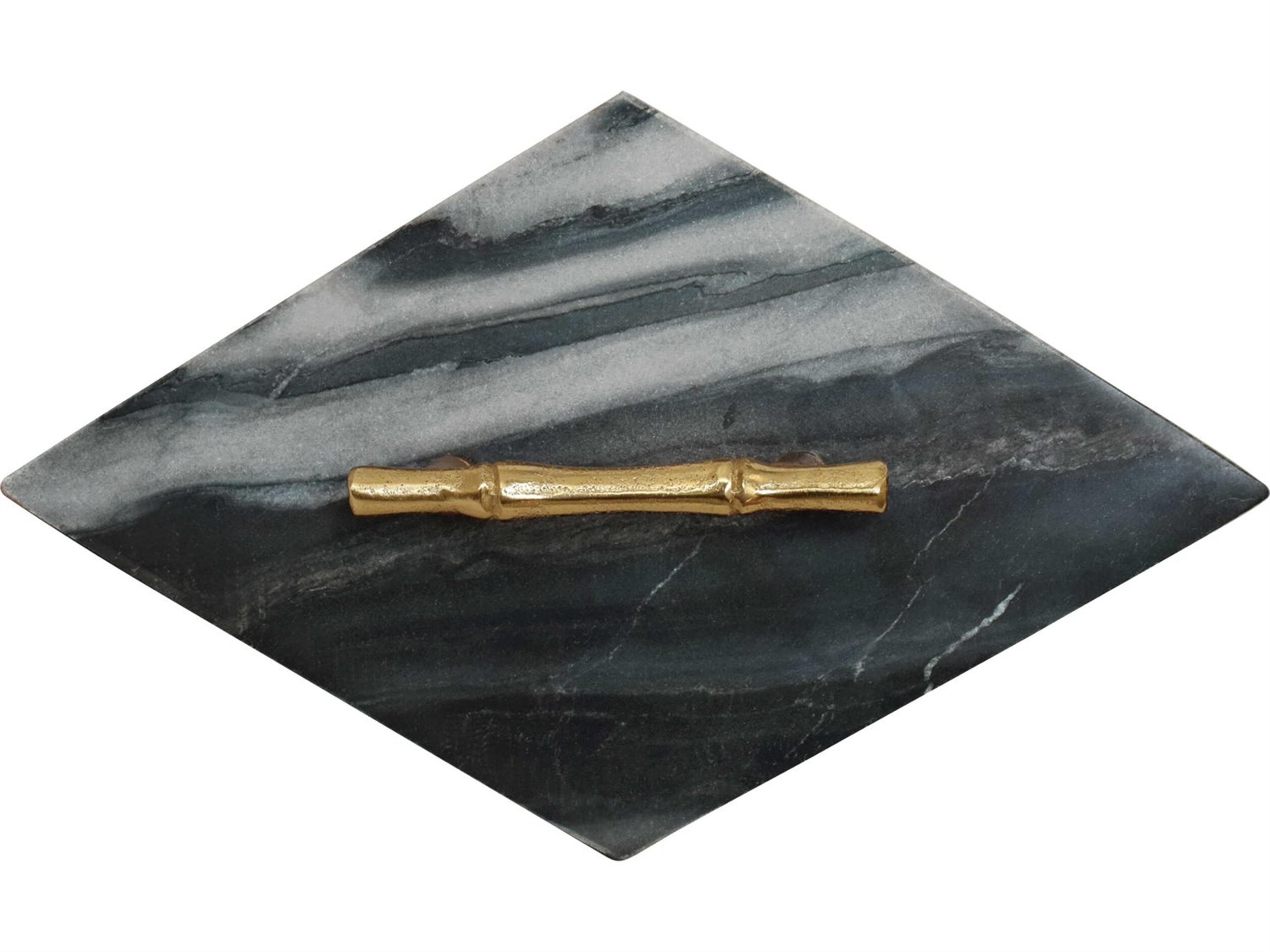 Worlds Away Small Diamond Shaped Storage Box With Marble Top