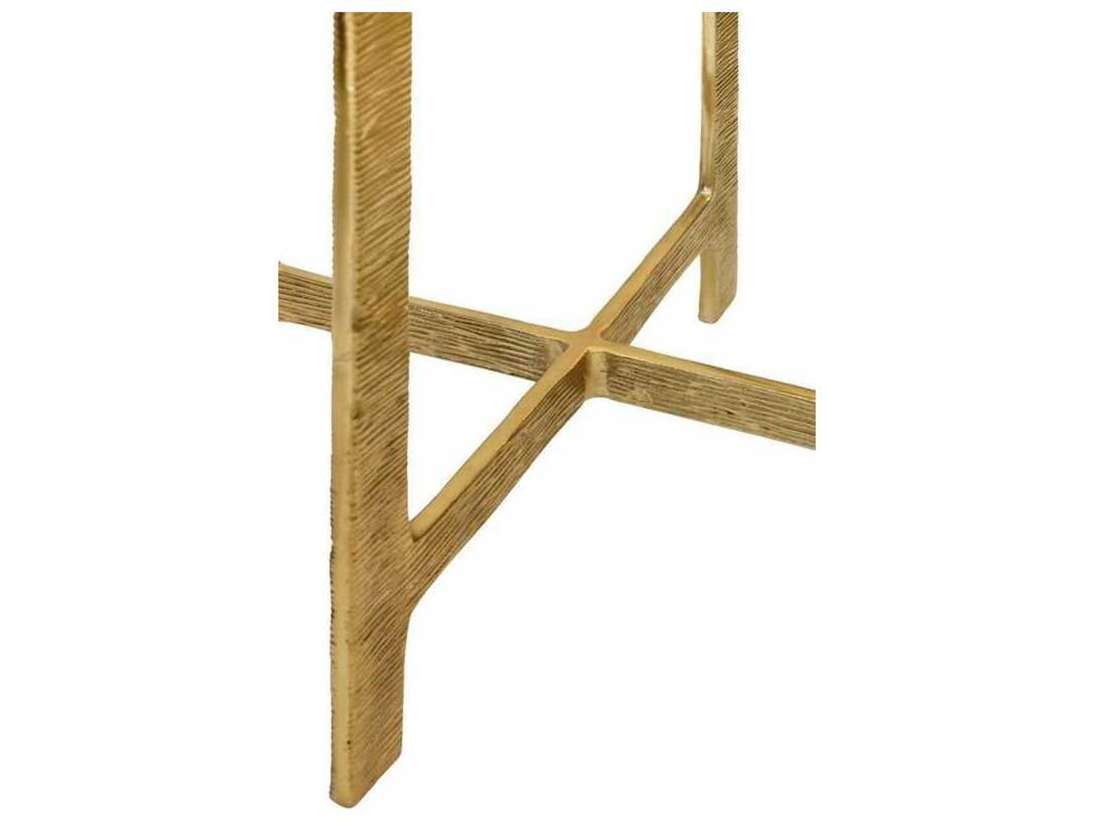 Worlds Away Round Glass End Table