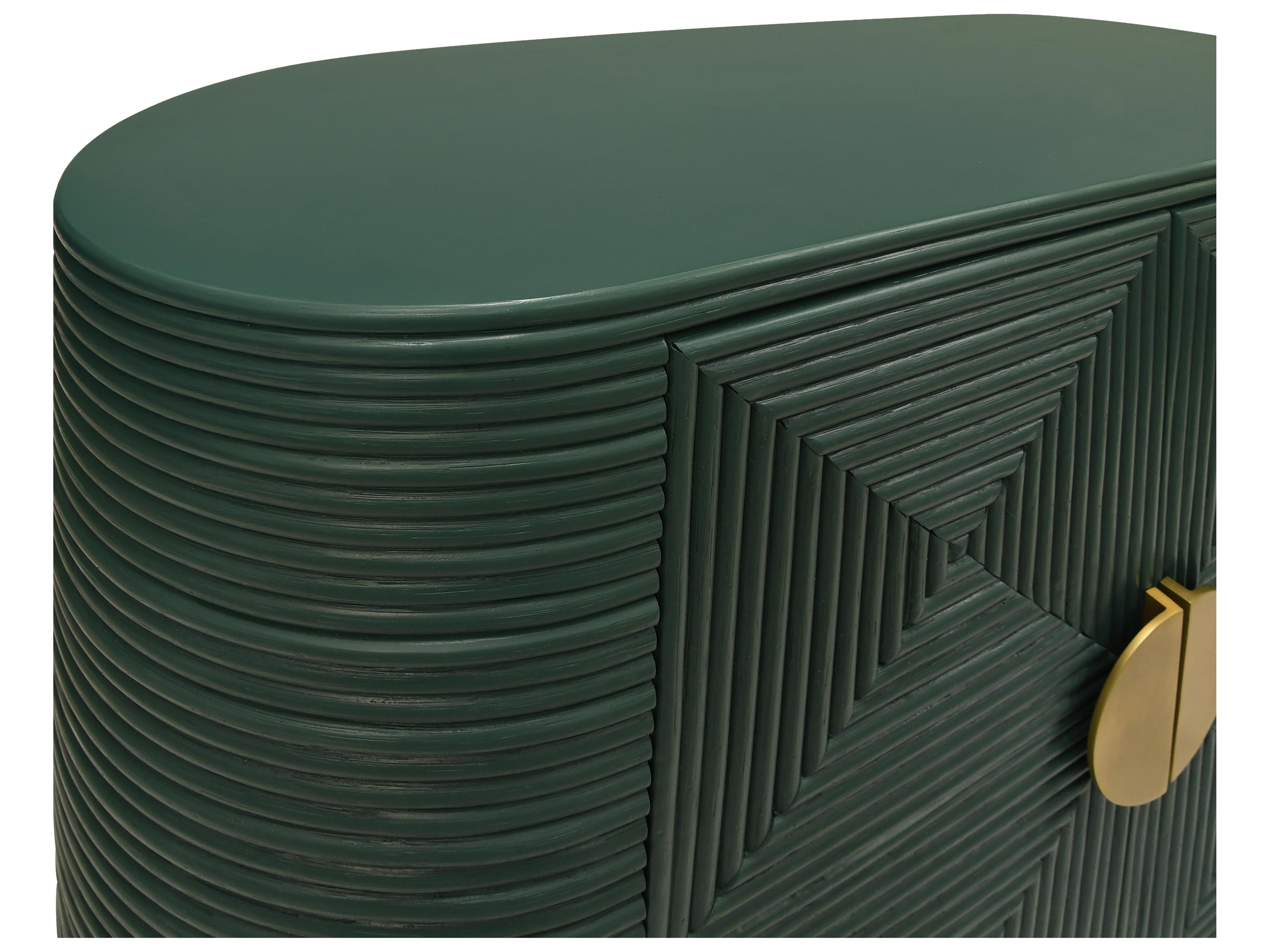 Worlds Away Green Accent Cabinet