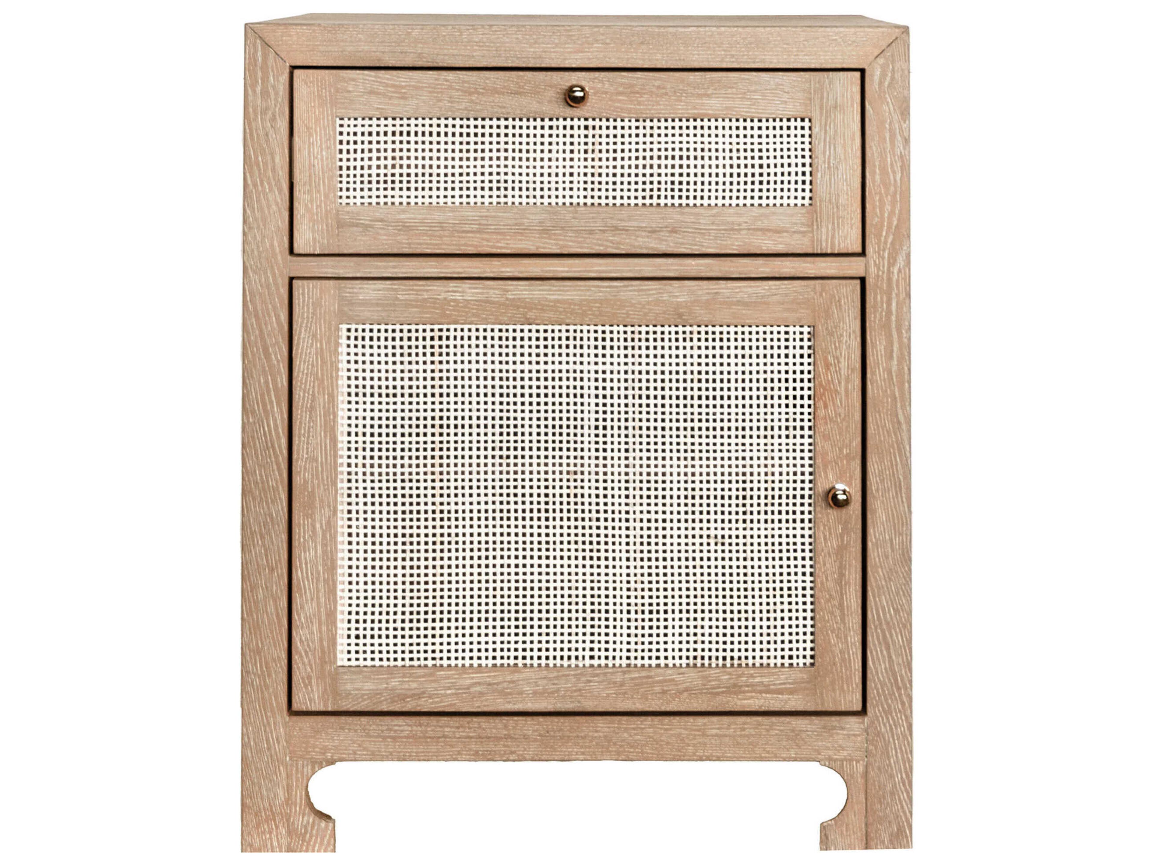 Cerused Oak Brown Wood Accent Chest