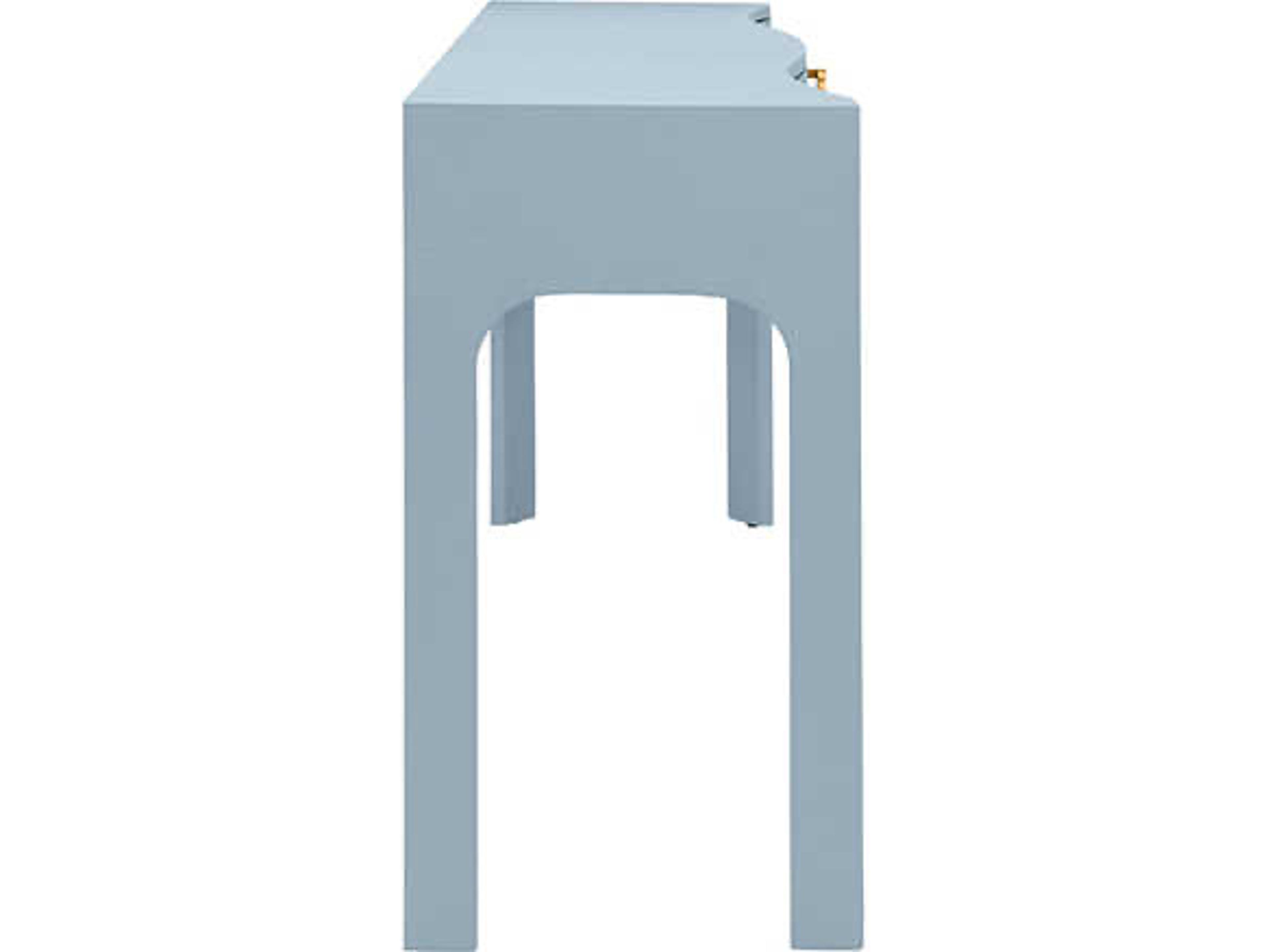 Worlds Away Sabrina Rectangular Glass Blue Console Table