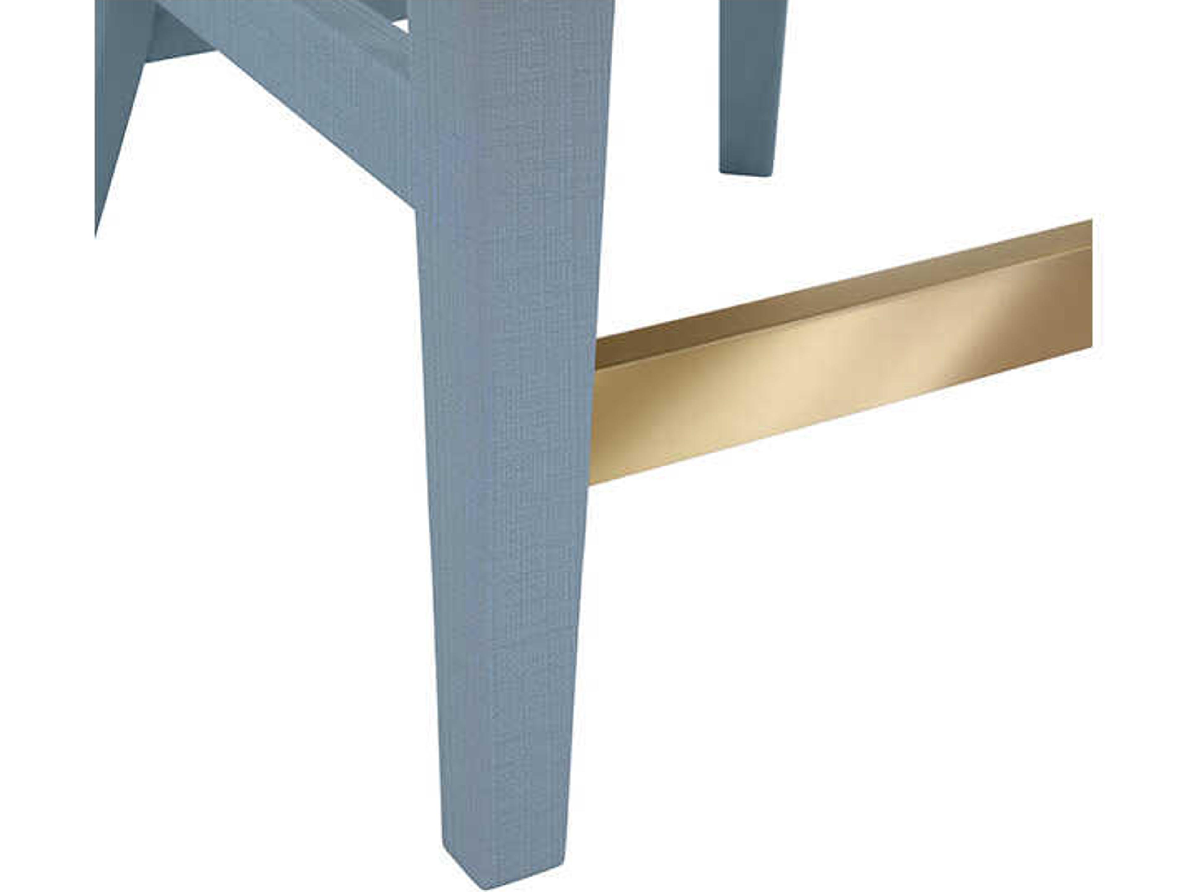 Worlds Away Sadie Blue Upholstered Counter Stool