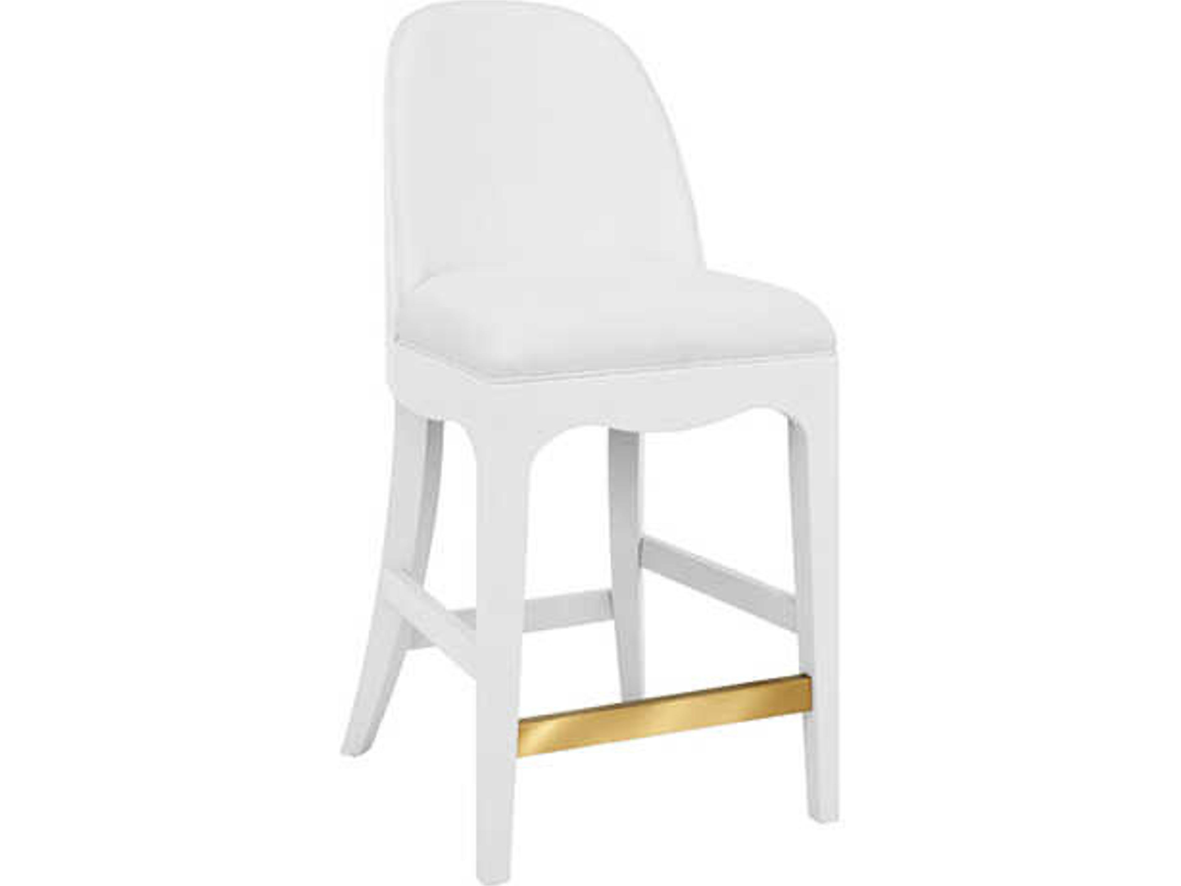 Sadie White Upholstered Counter Stool