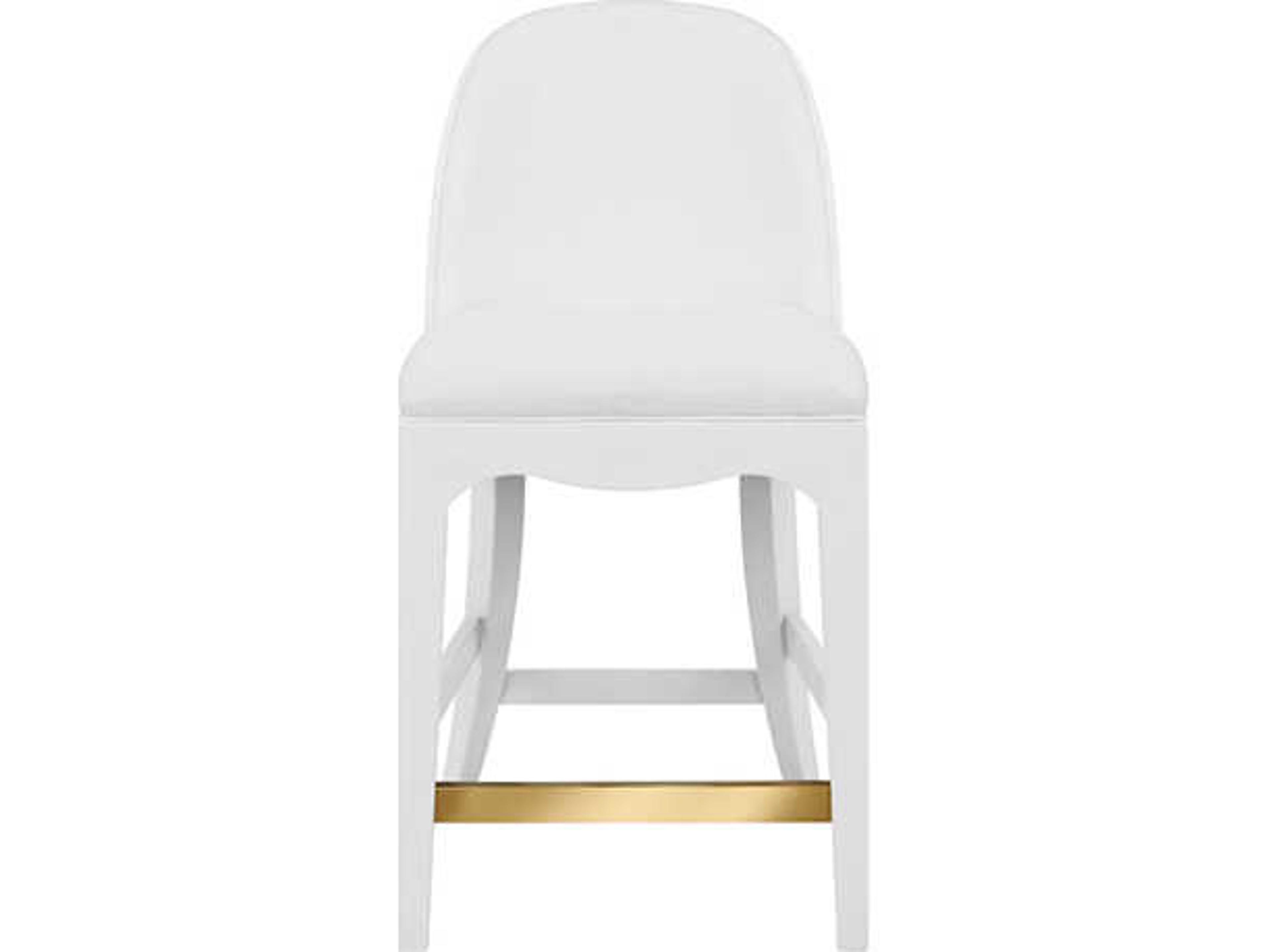 Worlds Away Sadie White Upholstered Counter Stool