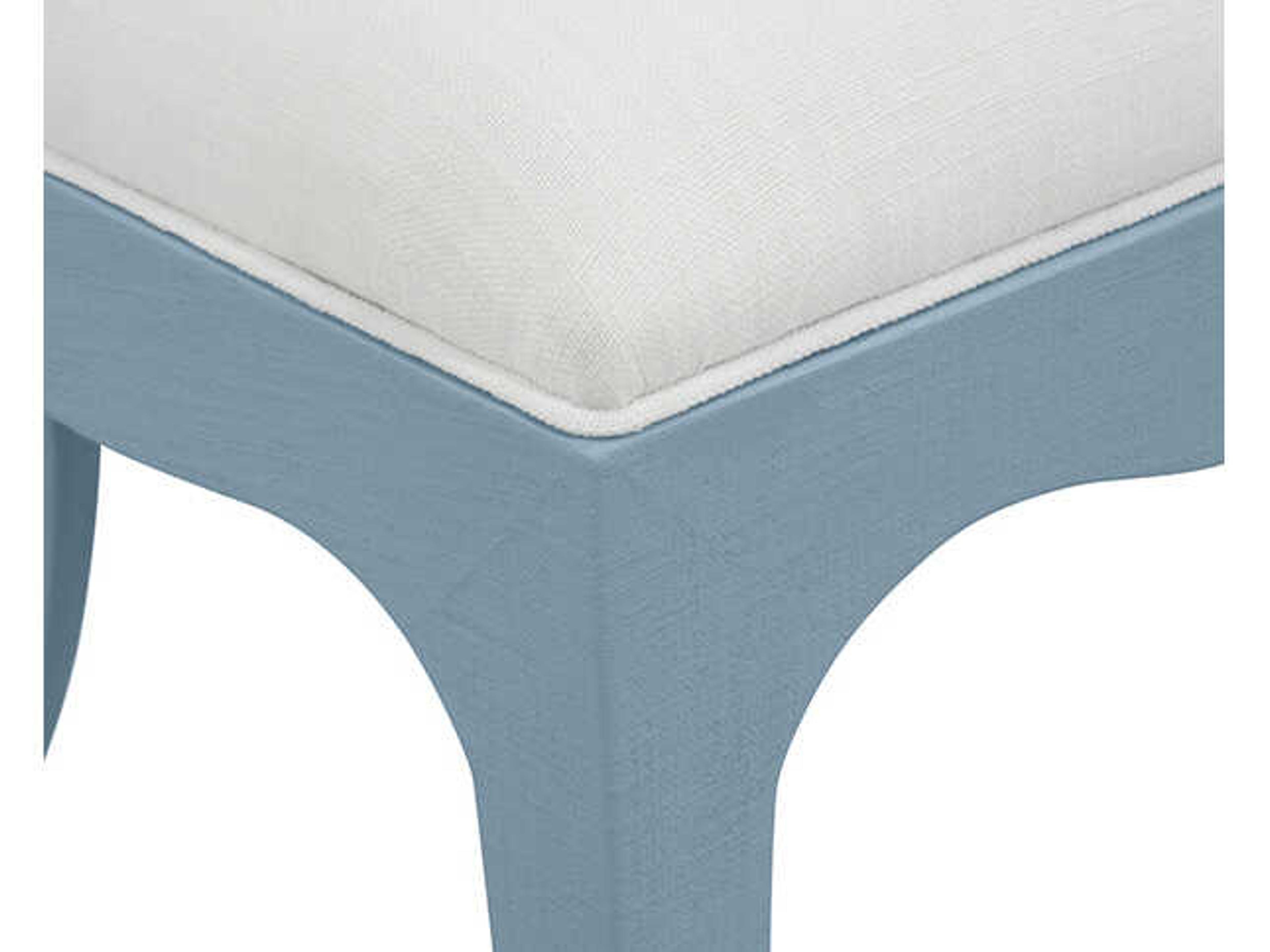 Worlds Away Sadie Blue Upholstered Armless Dining Chair