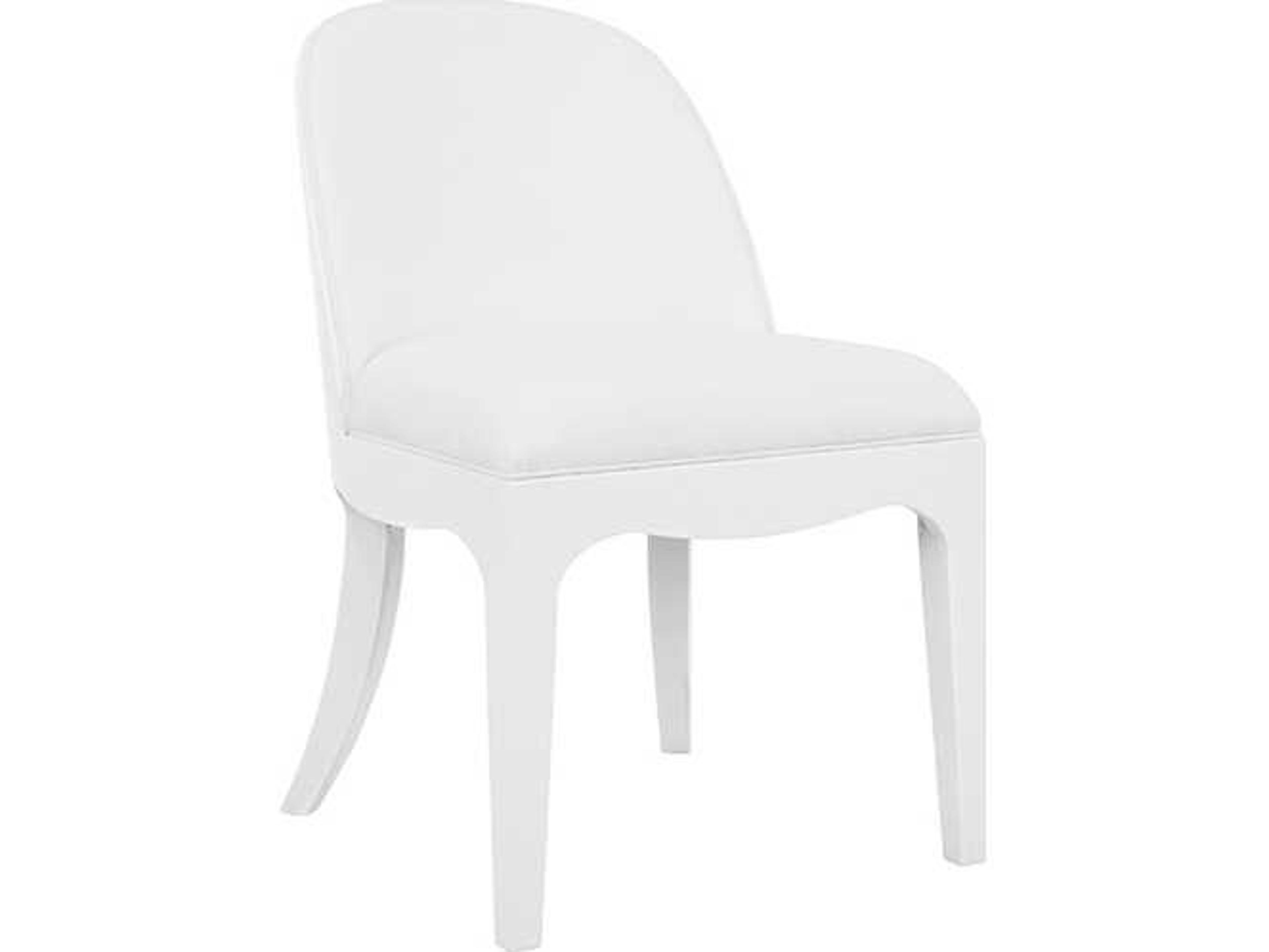 Sadie White Upholstered Armless Dining Chair