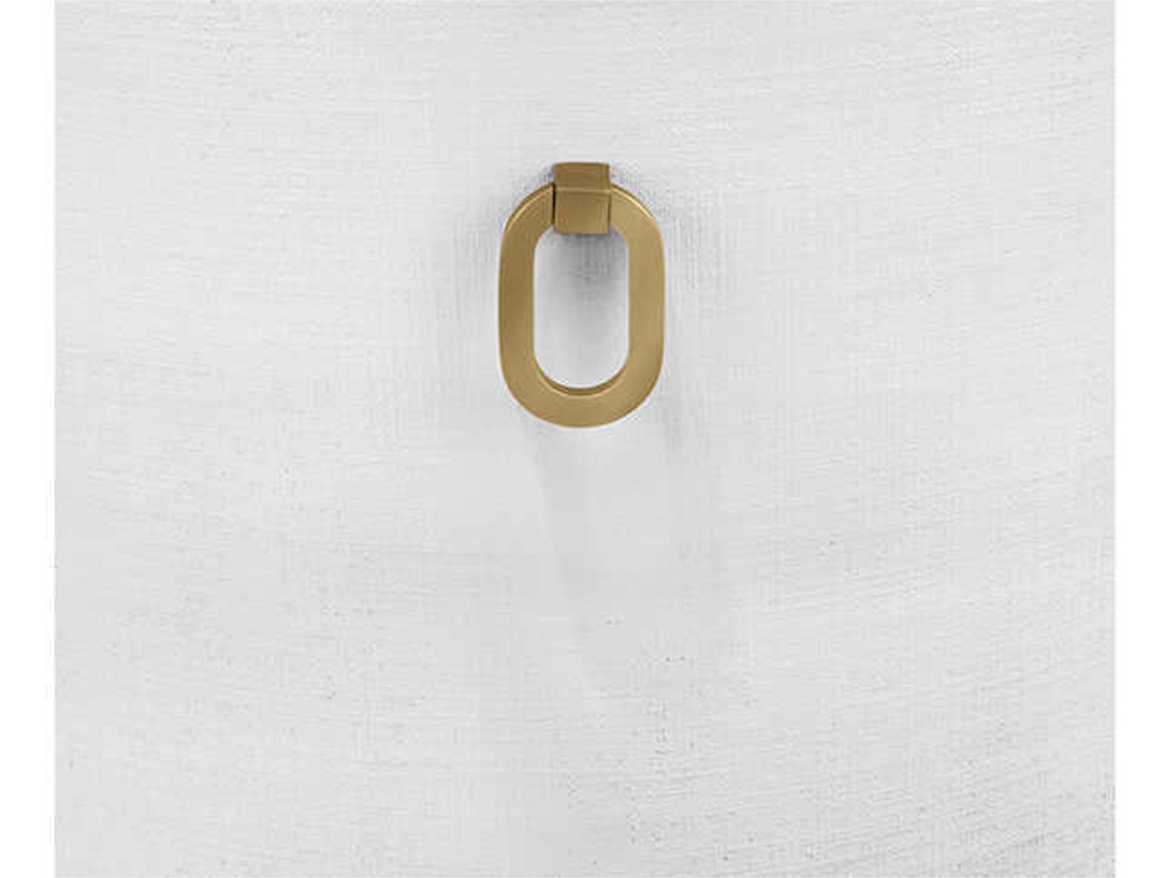 Worlds Away Sadie White Upholstered Armless Dining Chair