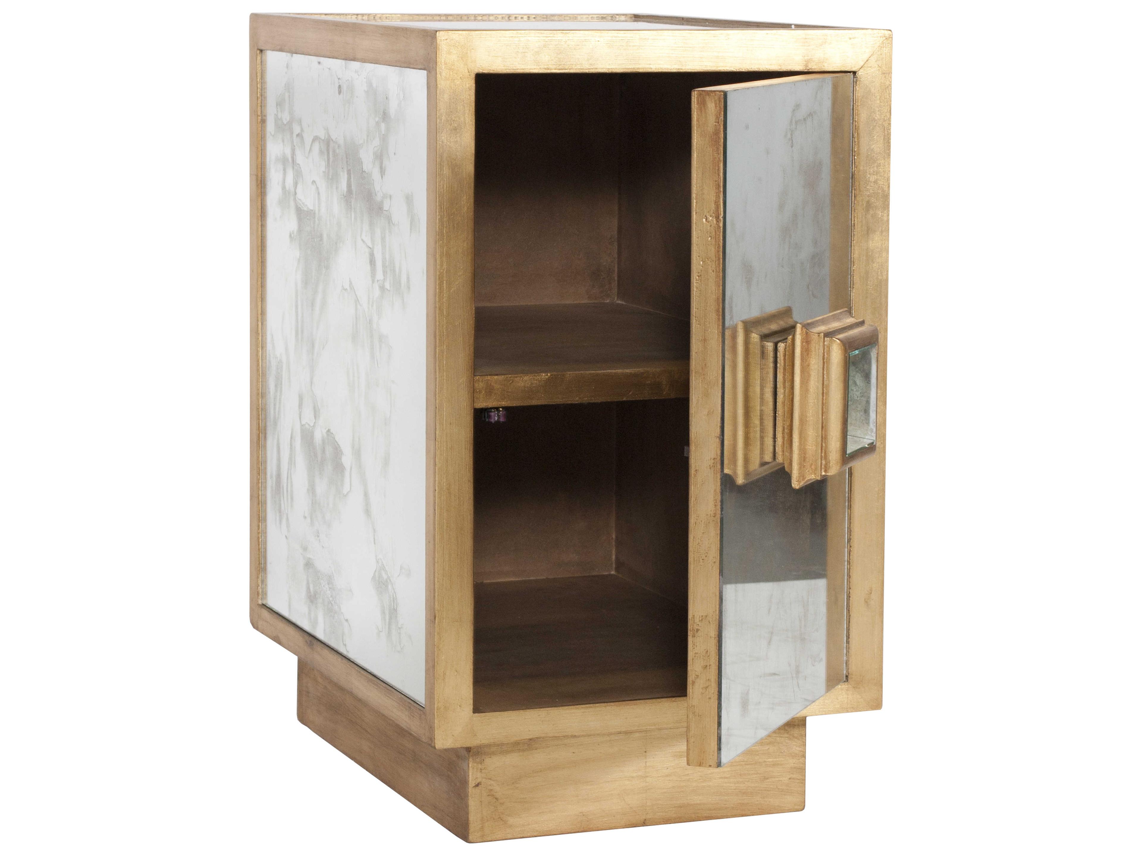 Worlds Away Rectangular Glass End Table