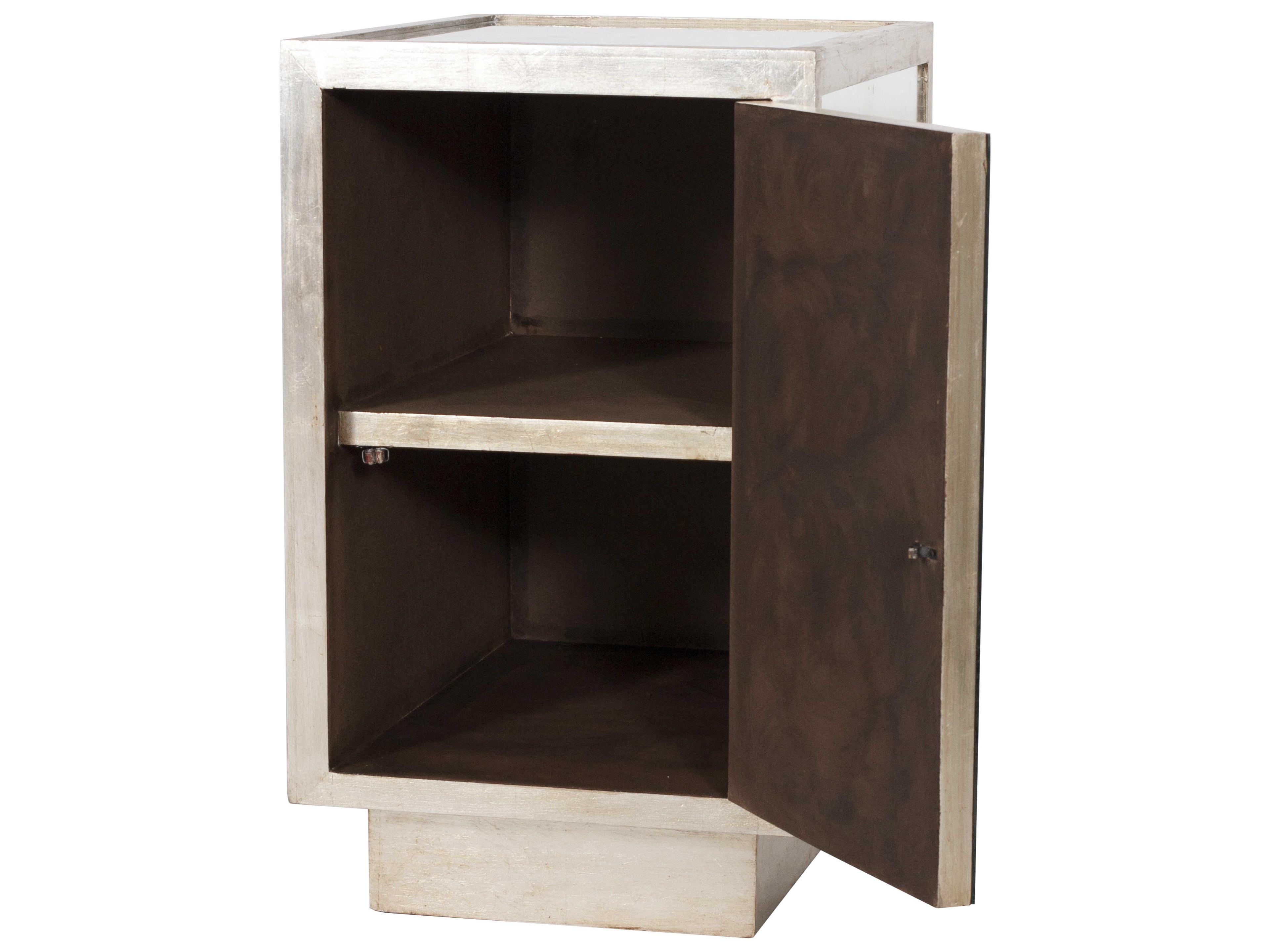 Worlds Away Rectangular Glass End Table