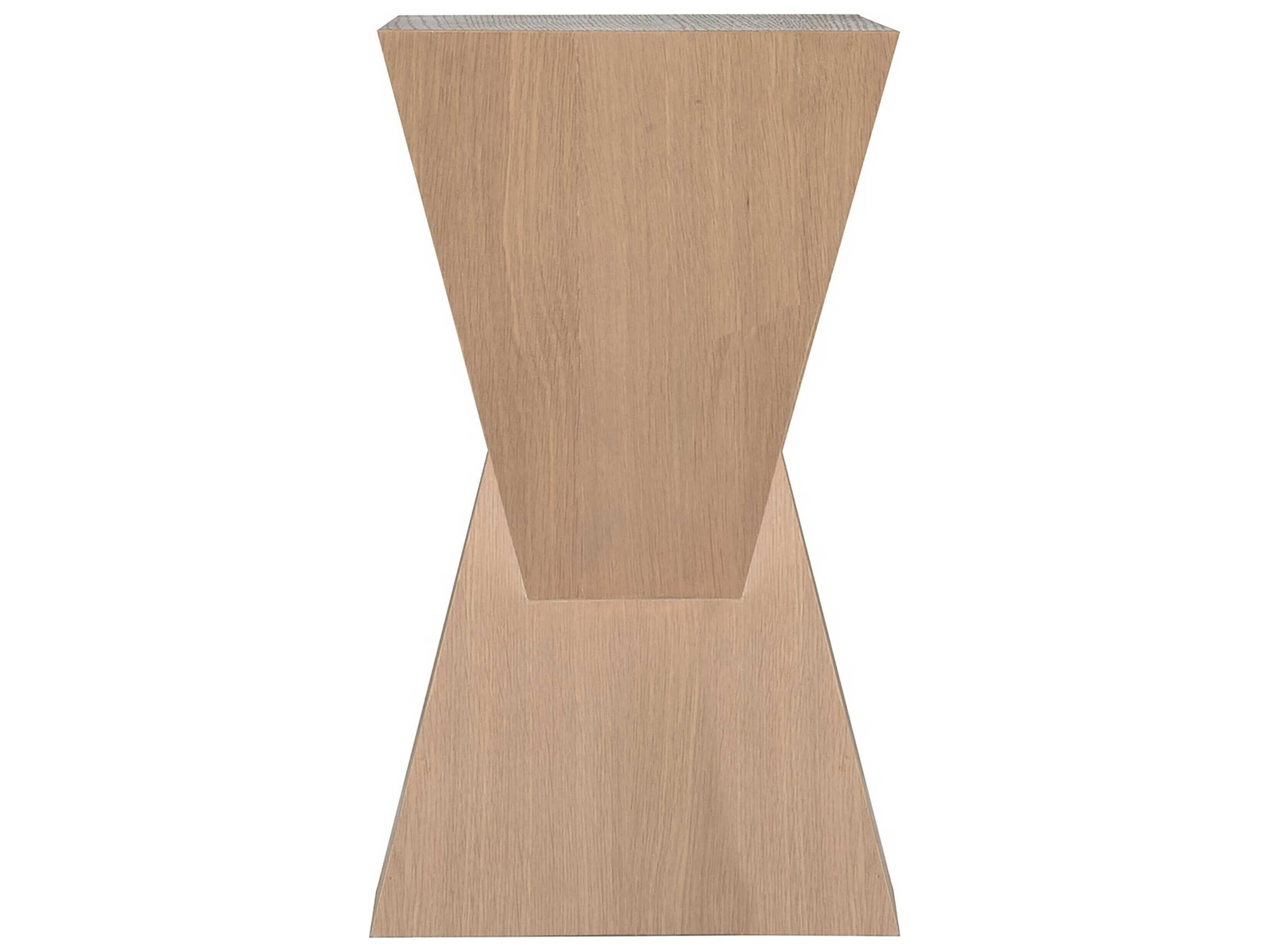 Worlds Away Square Wood Natural Oak End Table