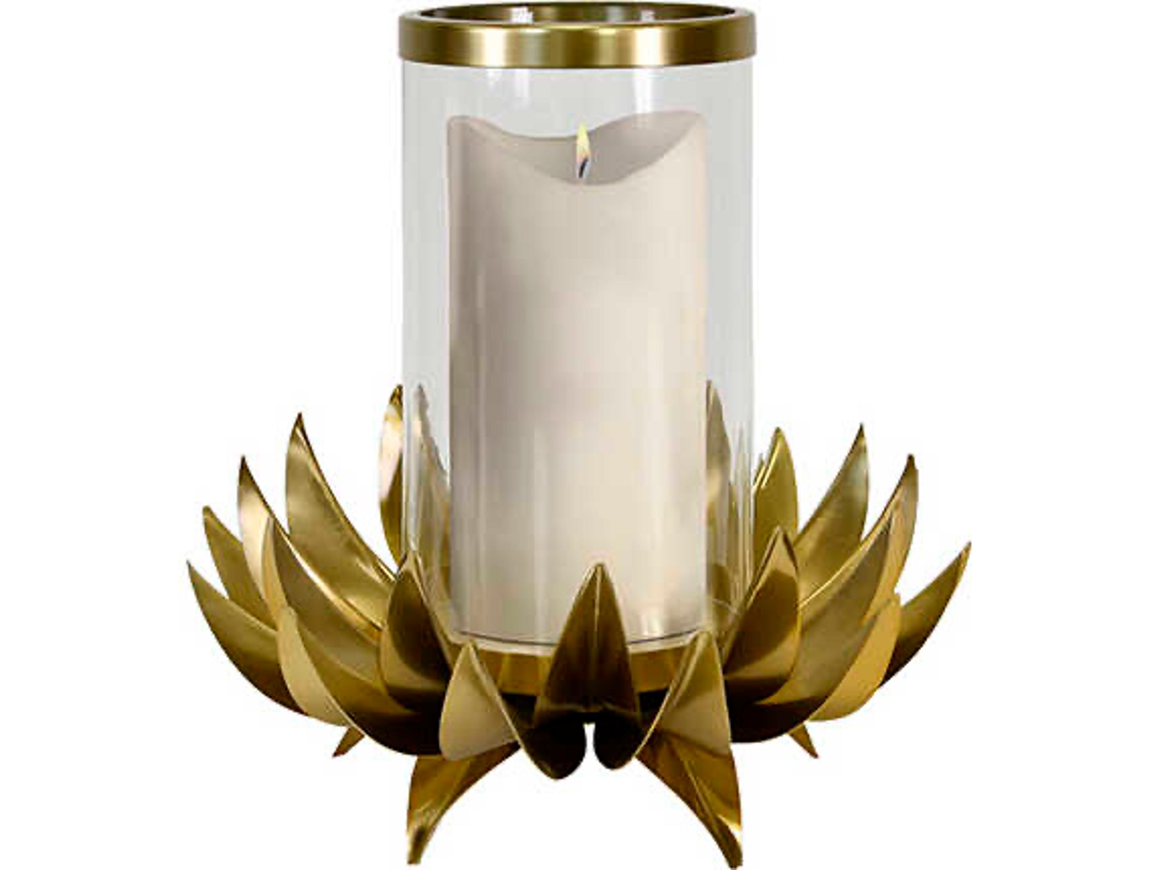 Worlds Away Sirius Brass Candle Holder