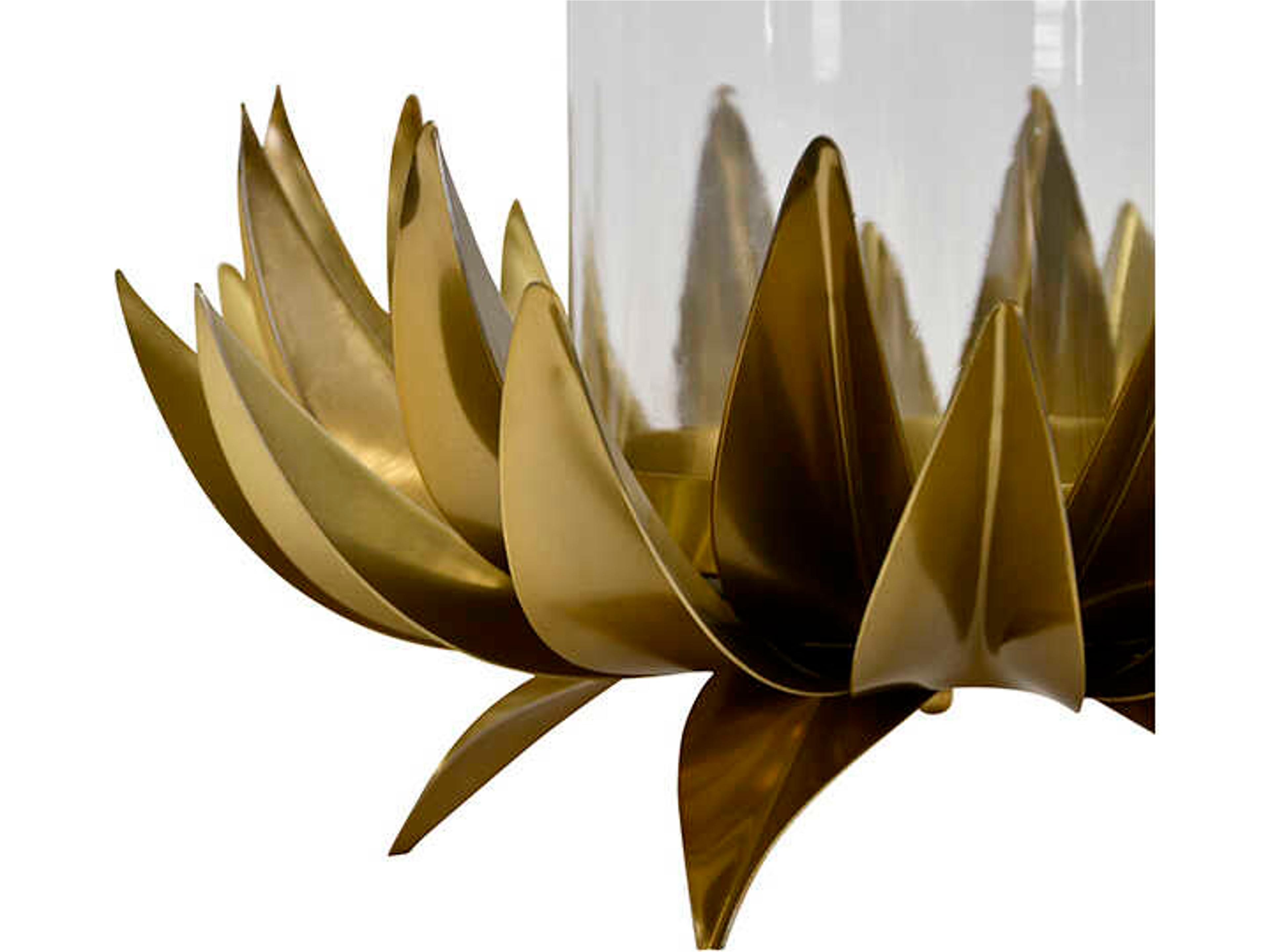 Worlds Away Sirius Brass Candle Holder