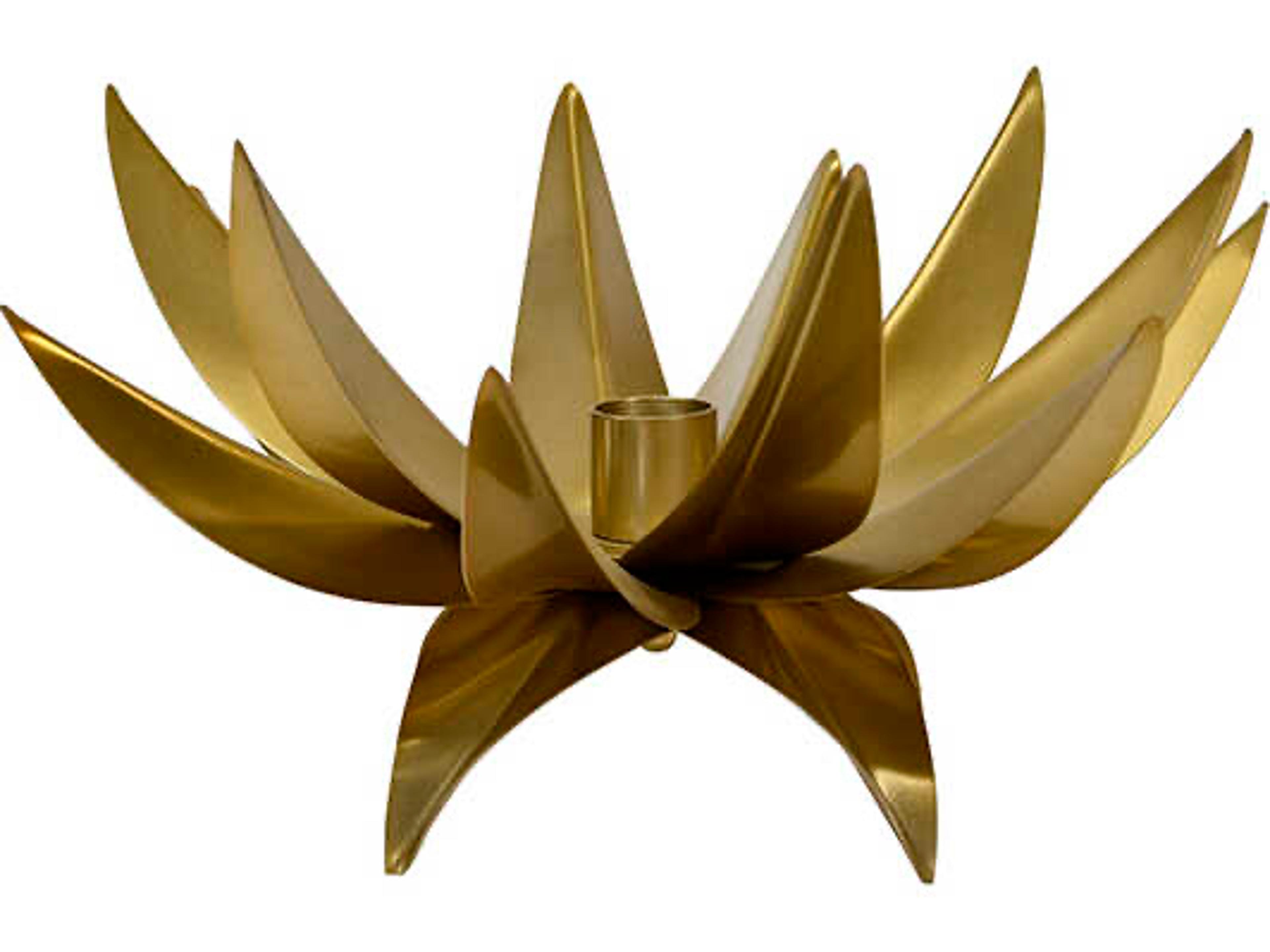 Worlds Away Sparky Palm Tree Brass Candle Holder
