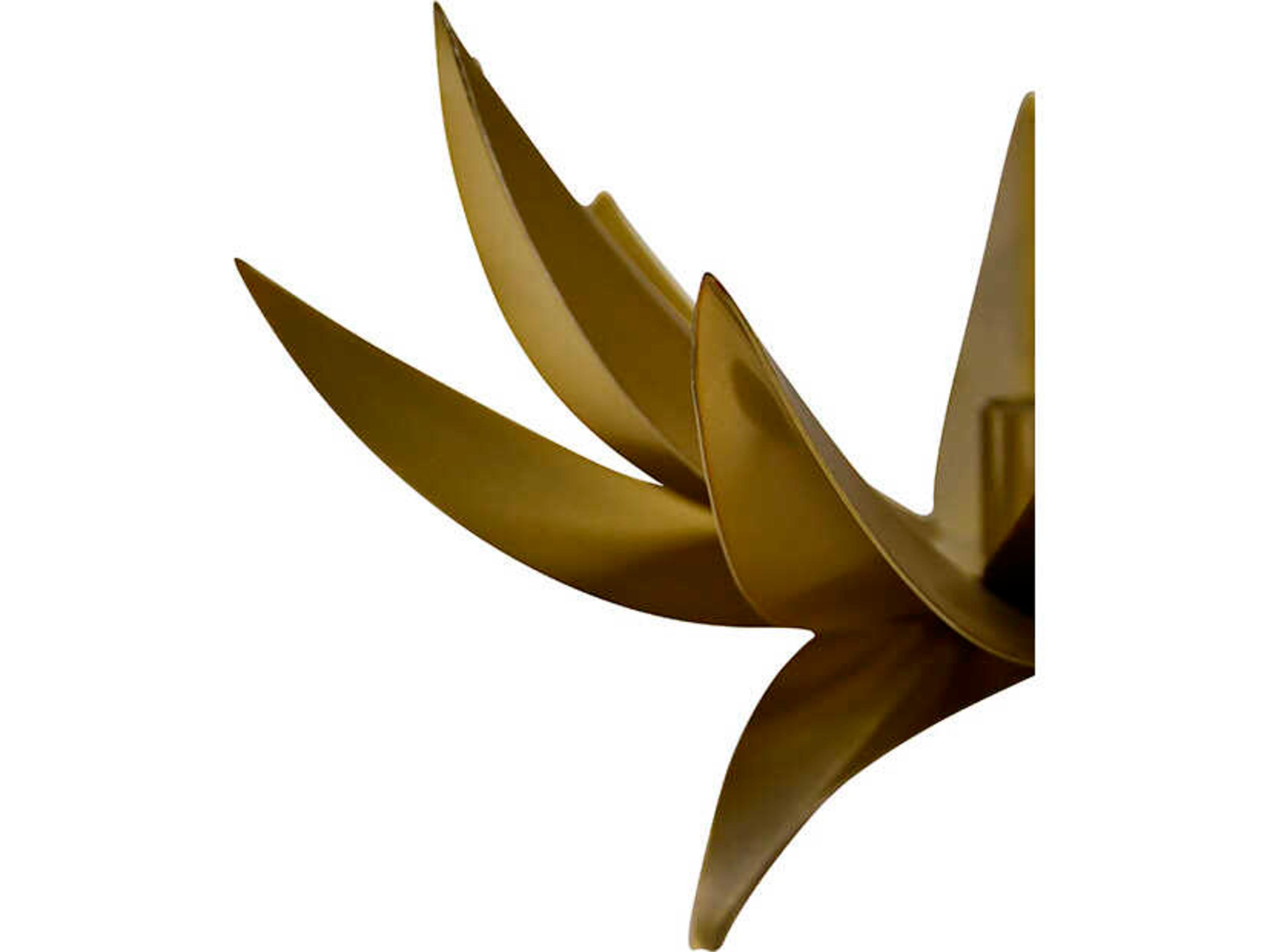 Worlds Away Sparky Palm Tree Brass Candle Holder