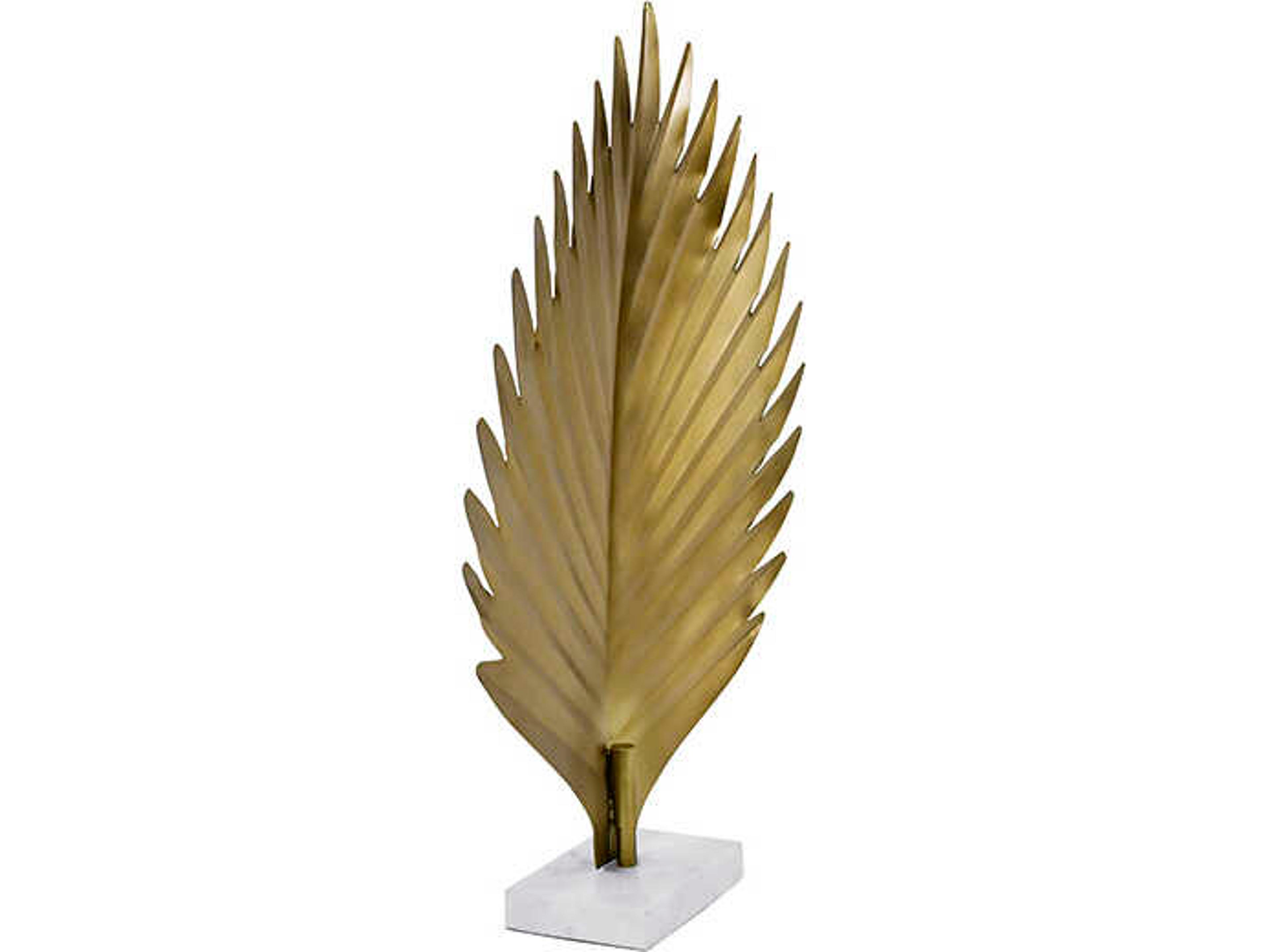 Worlds Away Sprig Brass Sculpture
