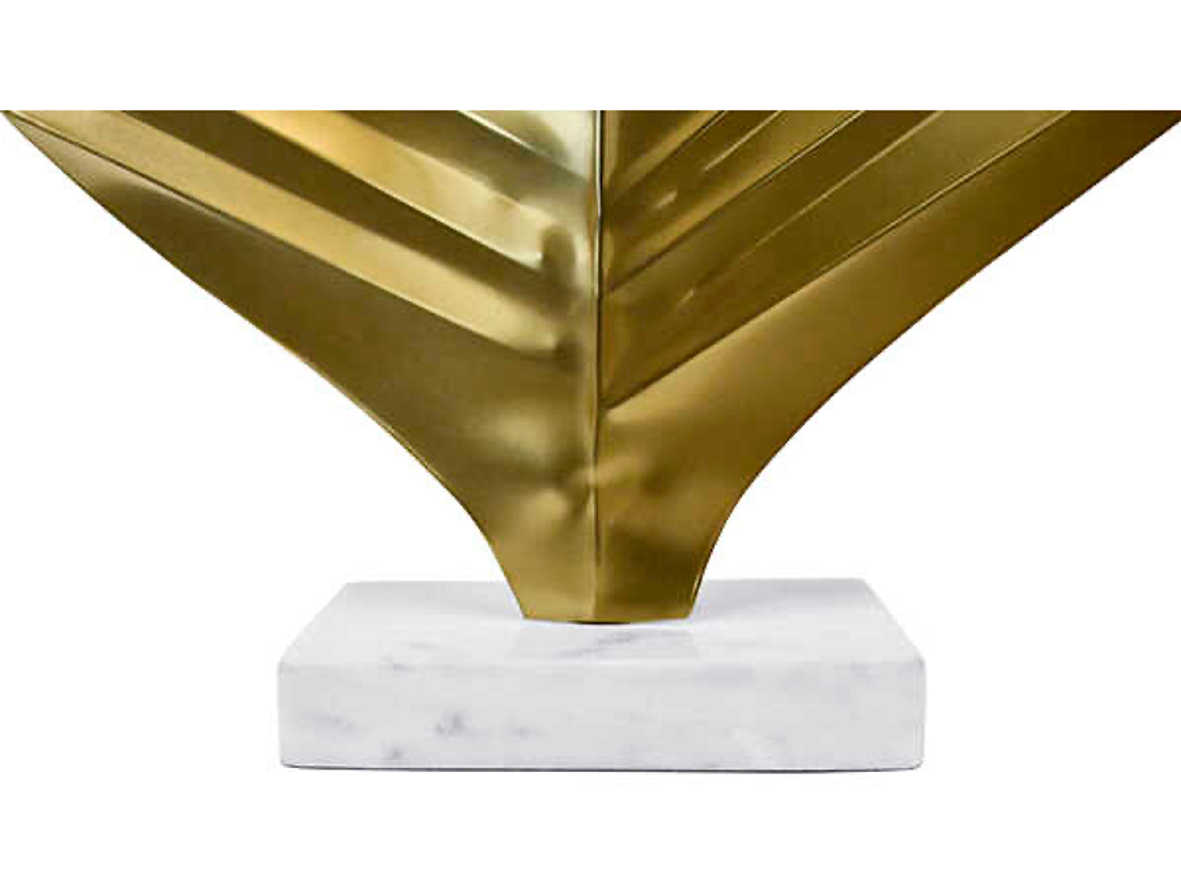 Worlds Away Sprig Brass Sculpture