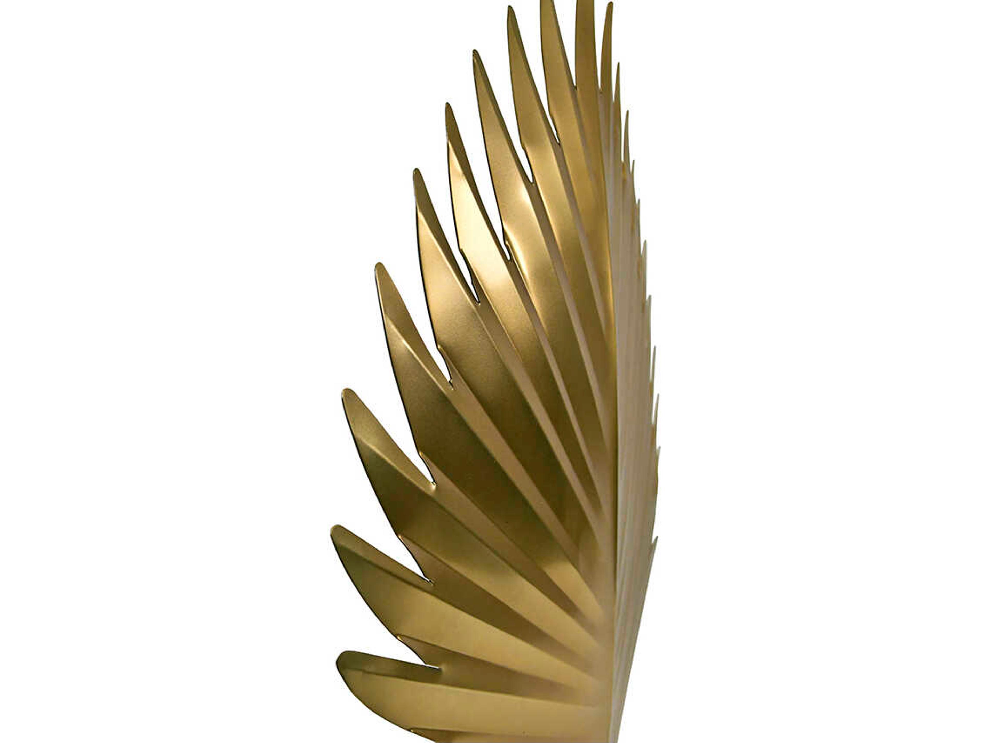 Worlds Away Sprig Brass Sculpture
