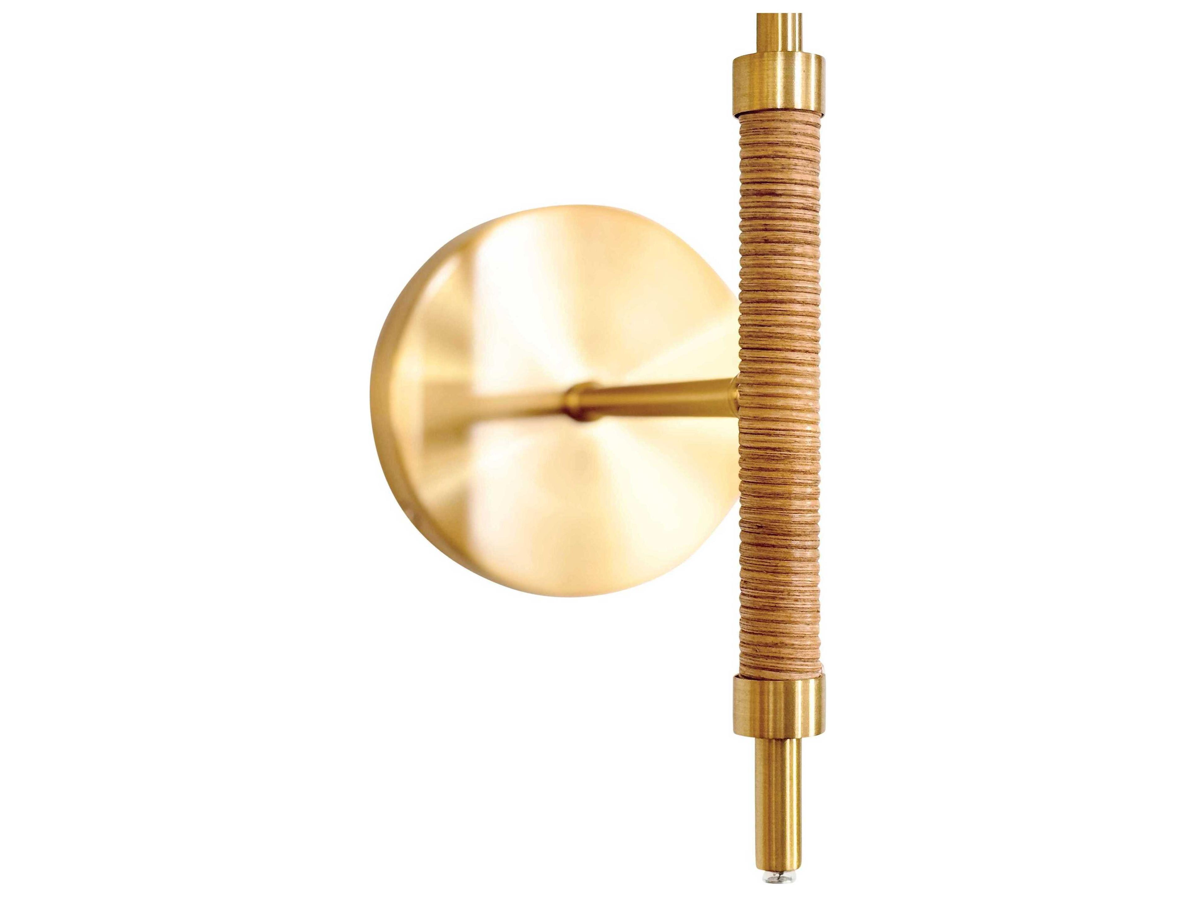 Worlds Away Brass Wall Sconce