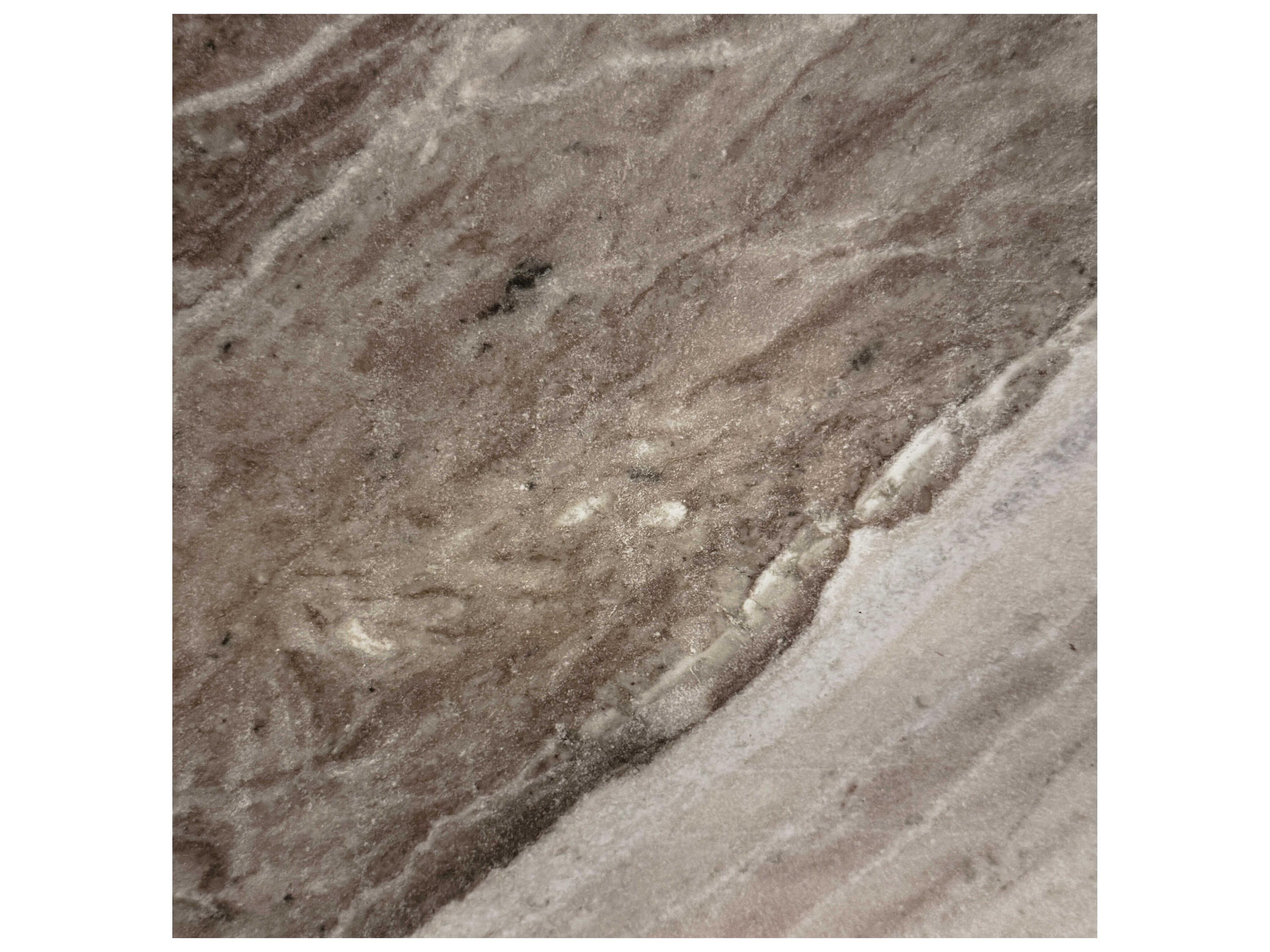 Worlds Away Beige Marble / Brass Serving Tray