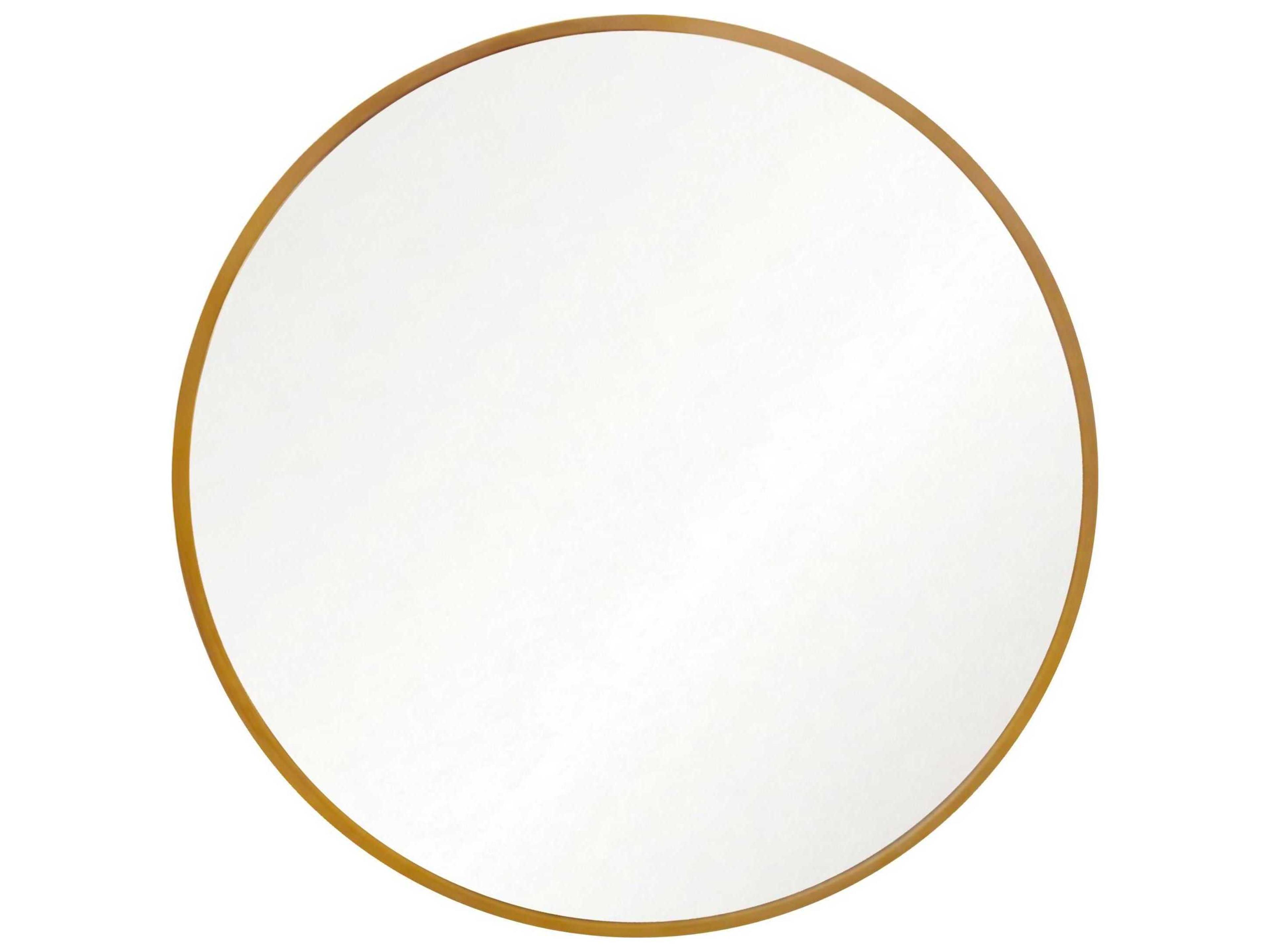 Worlds Away Round Mirror End Table