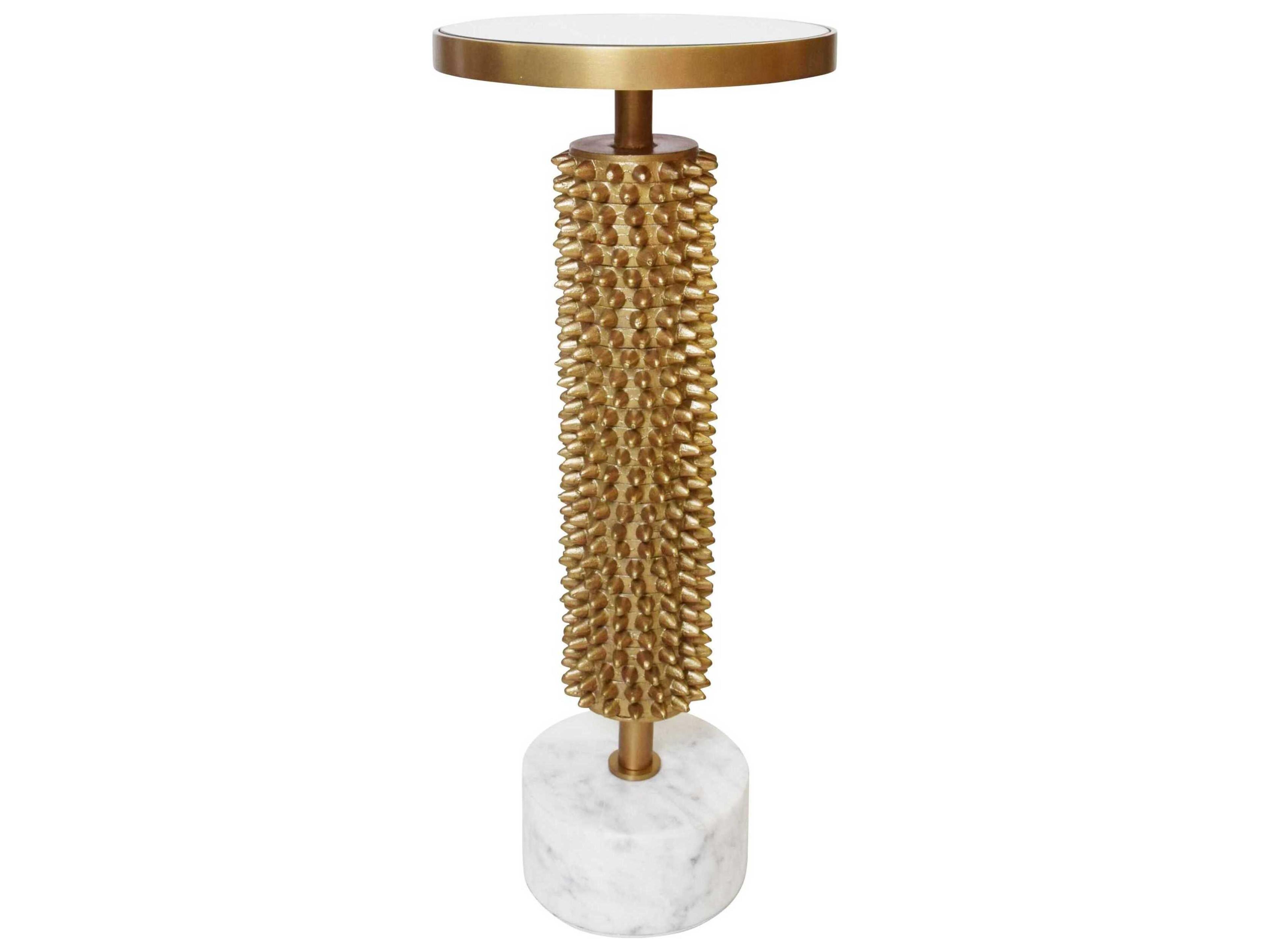 Round Mirror End Table