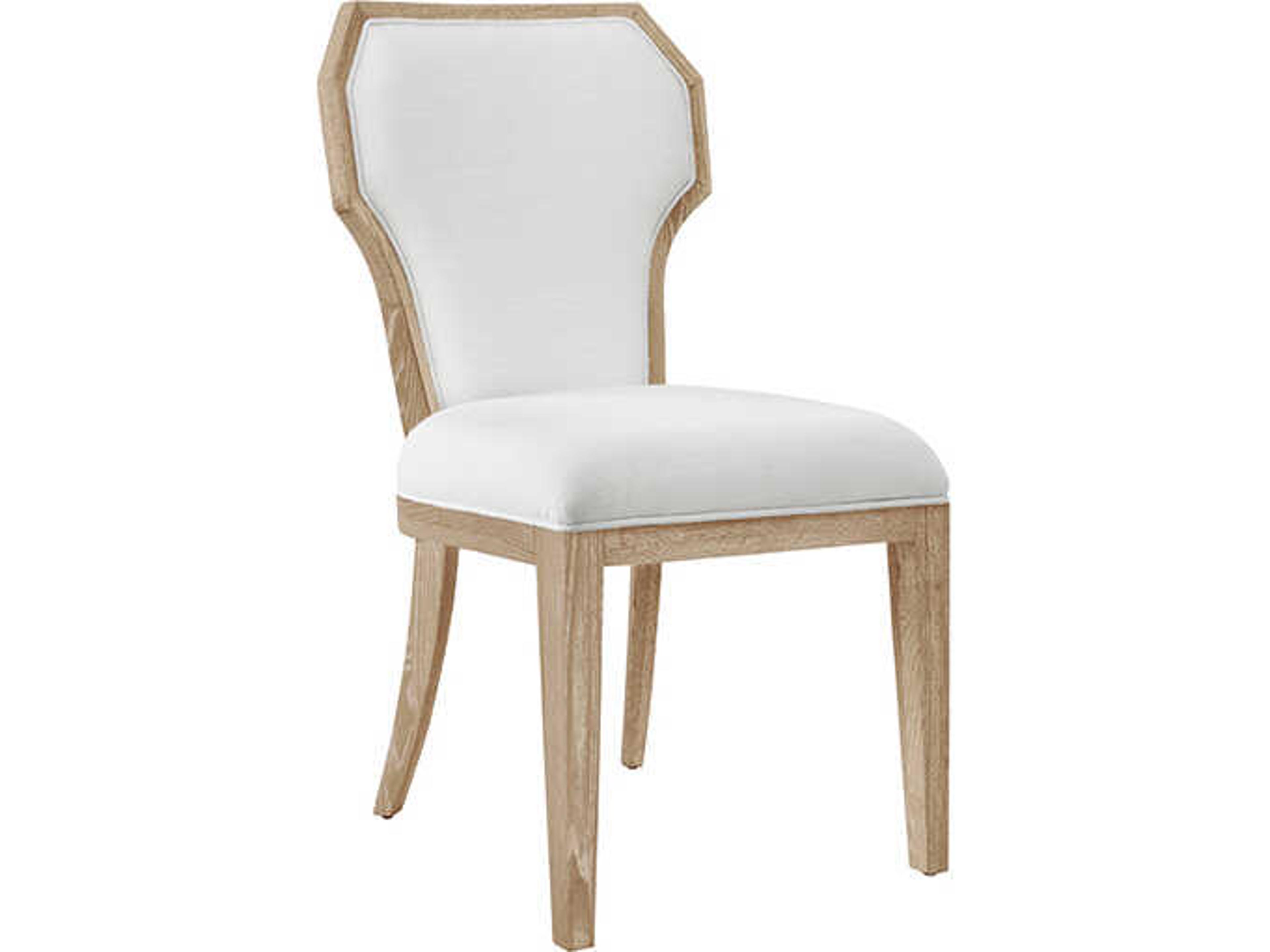 Tally Oak Wood Brown Upholstered Armless Dining Chair
