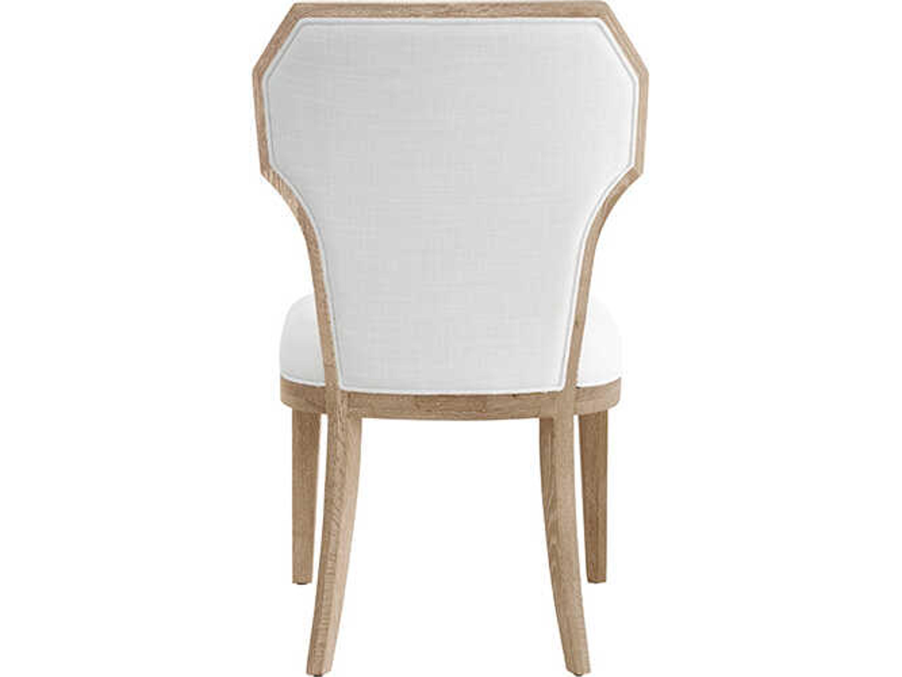 Worlds Away Tally Oak Wood Brown Upholstered Armless Dining Chair