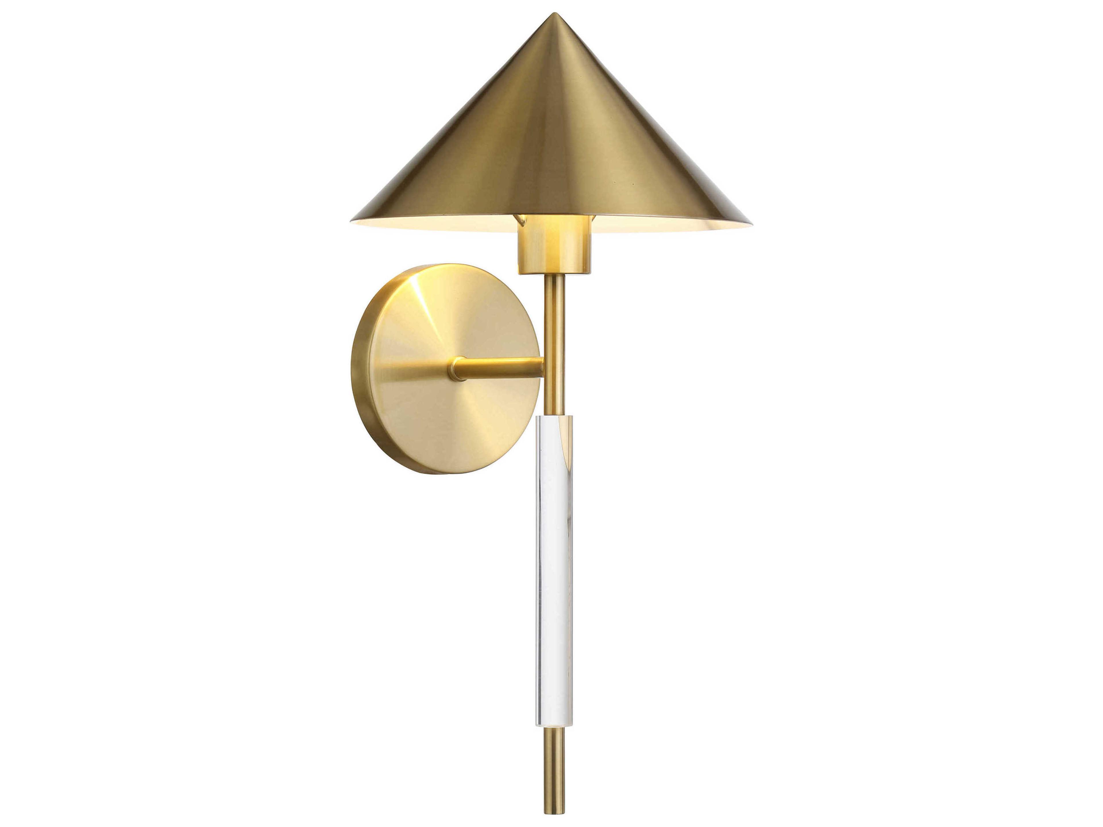 Worlds Away 1-Light Antique Brass Wall Sconce